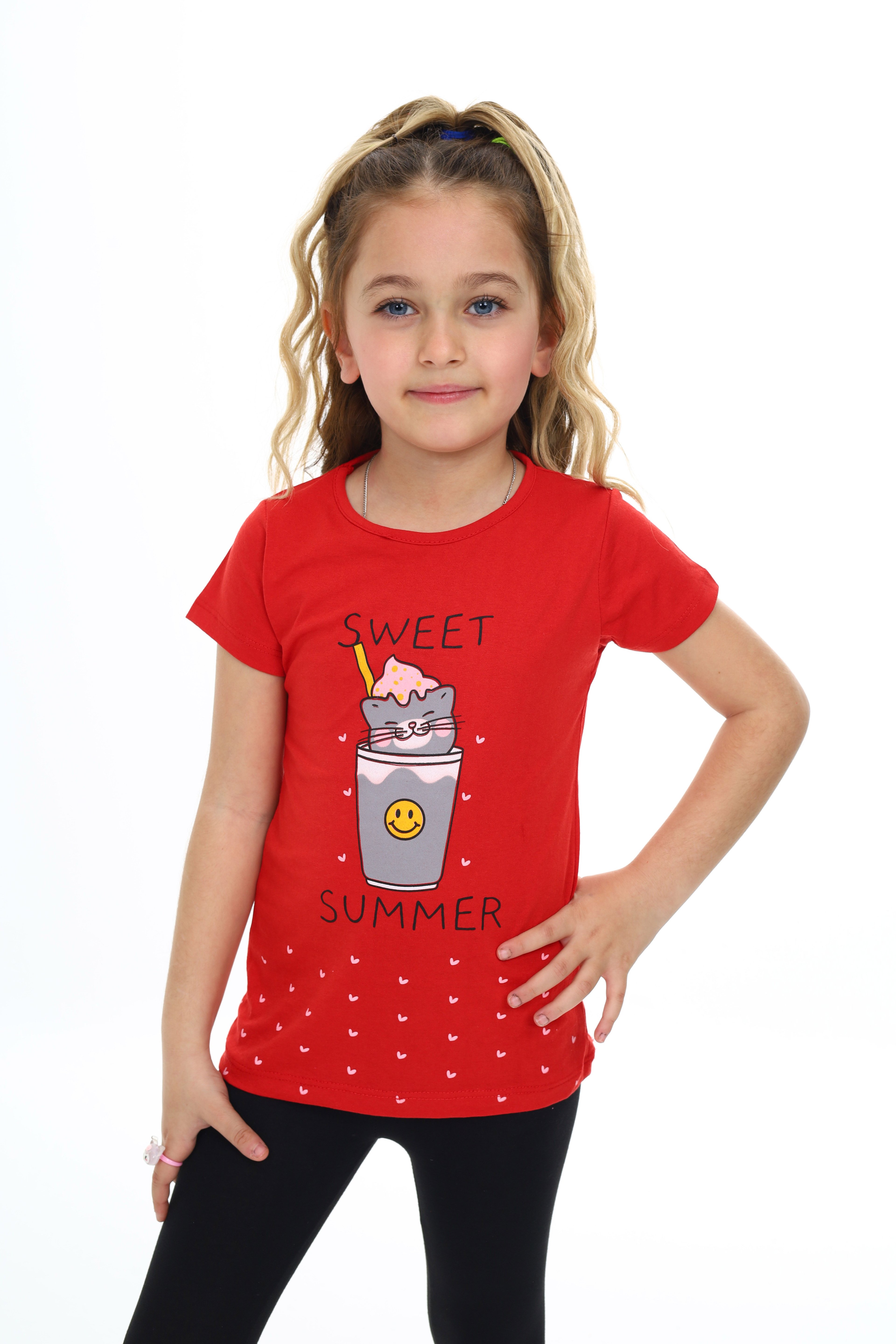 SWEET SUMMER TİŞÖRT 0002 - Kırmızı
