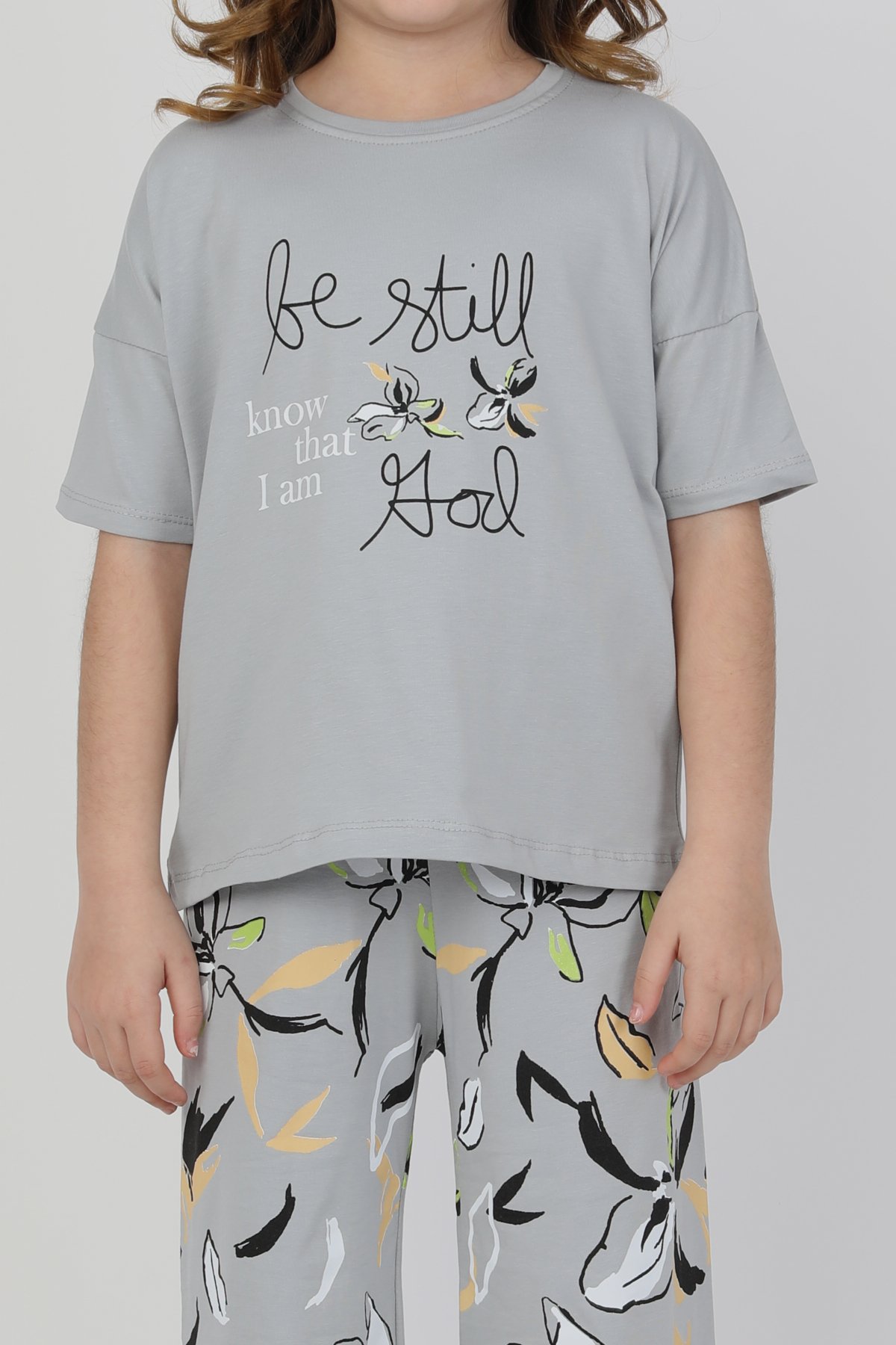 Be Still Baskılı Kız Çocuk Takım