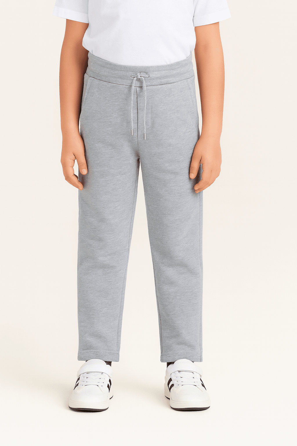 Jakarlı Duble Paça Jogger Pantolon - 1007-08 - Gri