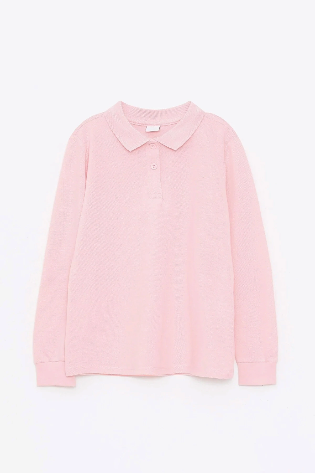 Unisex Uzun Kollu Polo Yaka Pamuklu Okul Tshirt - 2309
