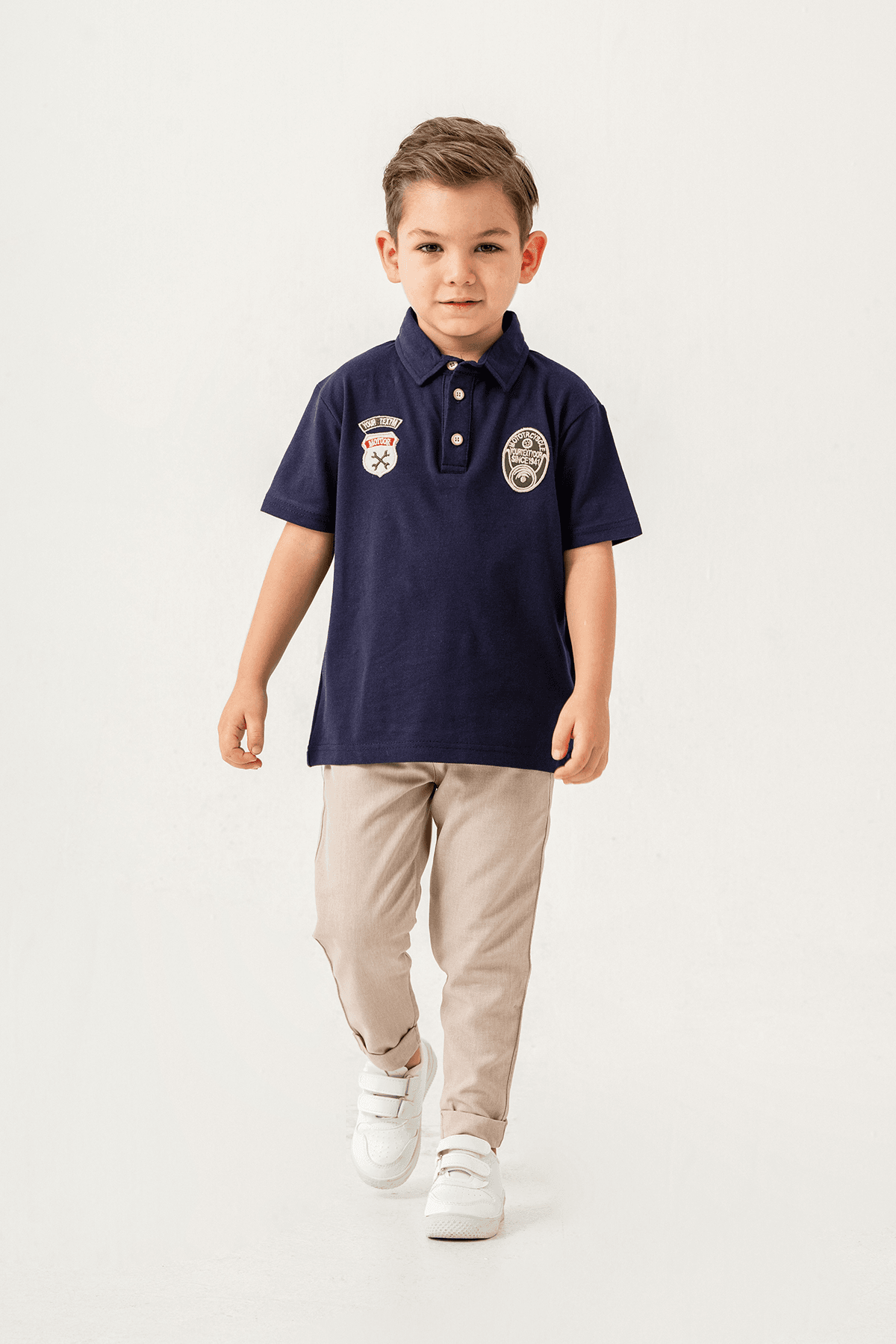 Polo Yaka Kısa Kollu Takım 60281 - Mavi