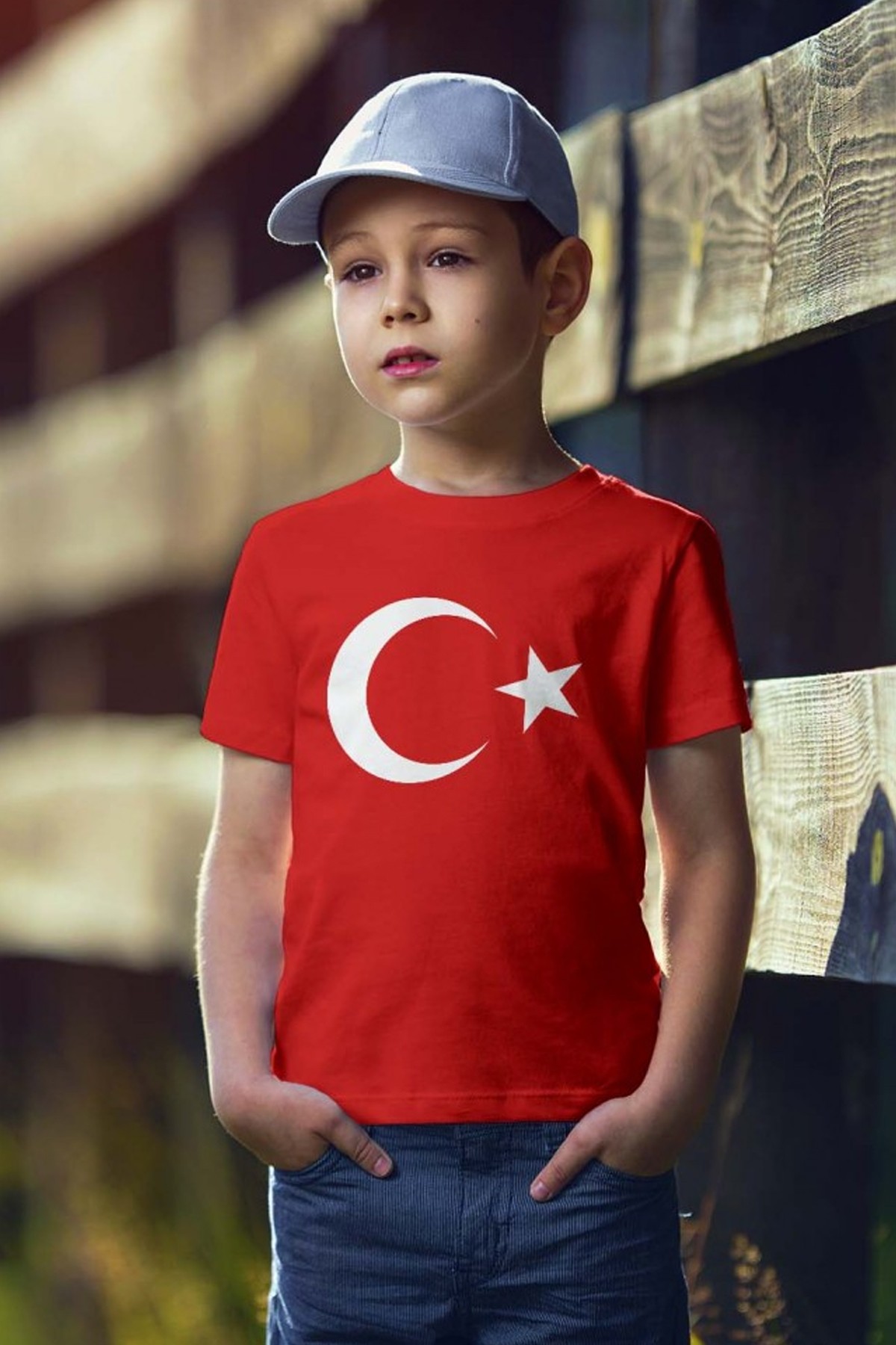 Unisex Çocuk Tişört Türk Bayraklı