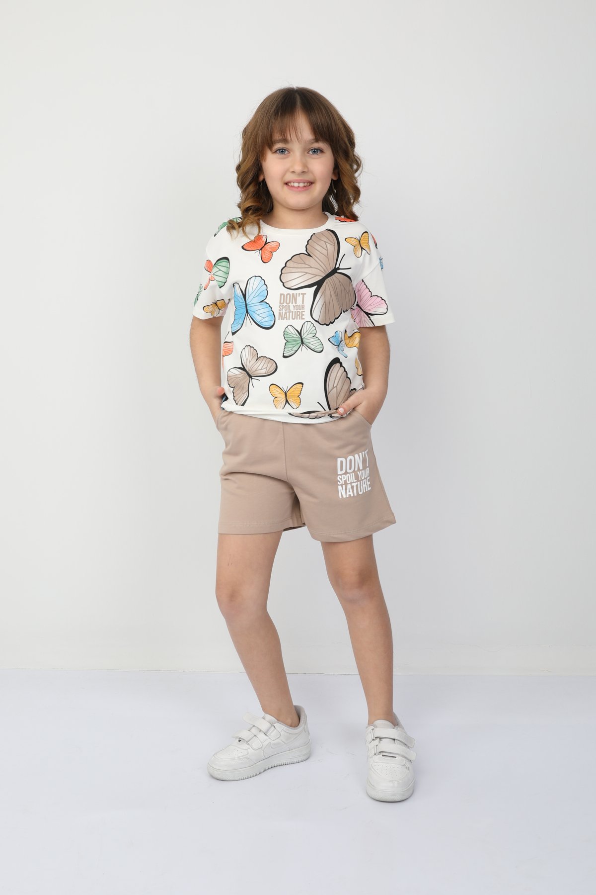 Kelelebek Ve don t Spoil Ypur Nature Baskılı Takım 6433