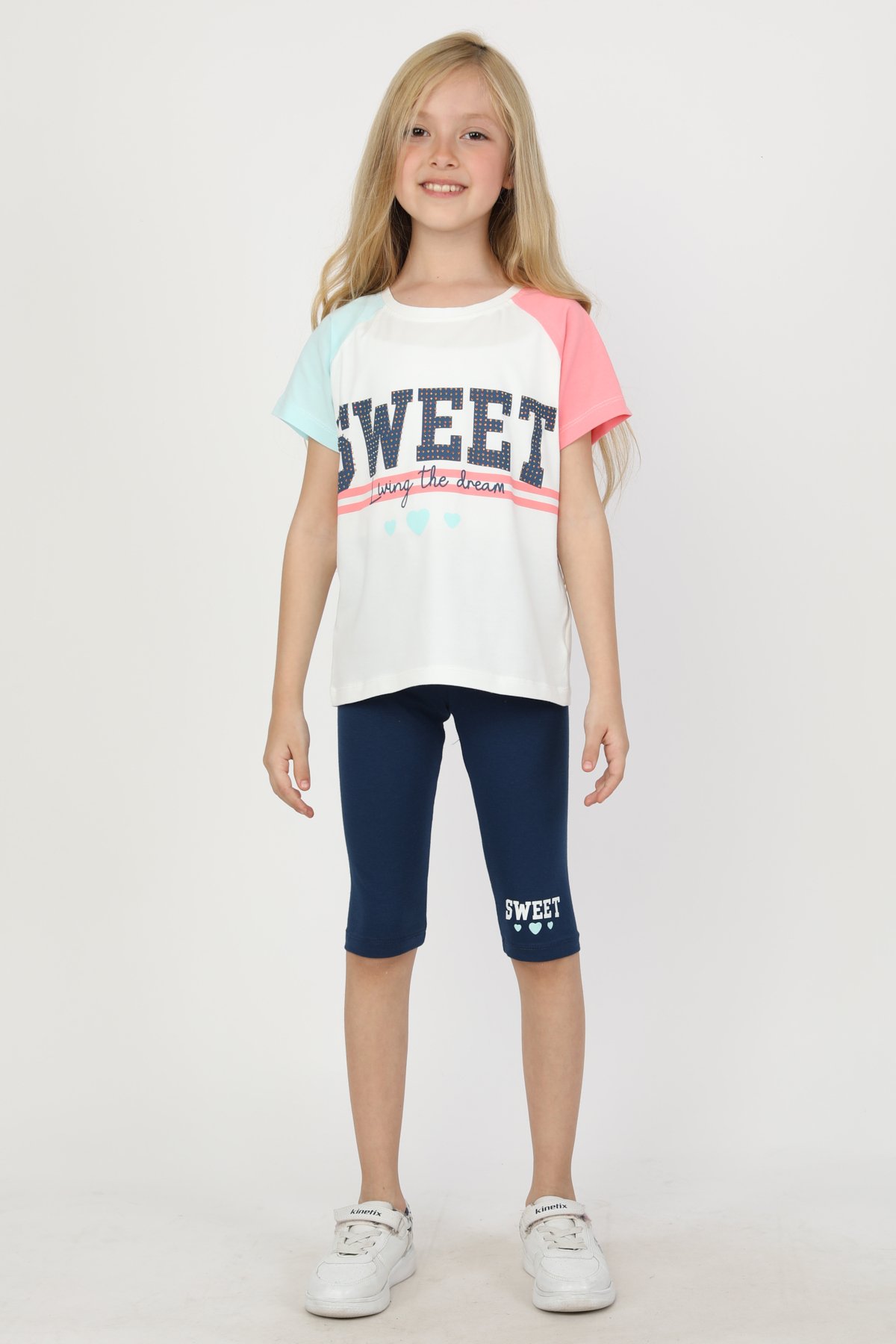 SWEET BASKILI REGLAN KOL TAYTLI GÜNLÜK TAKIM - 23400