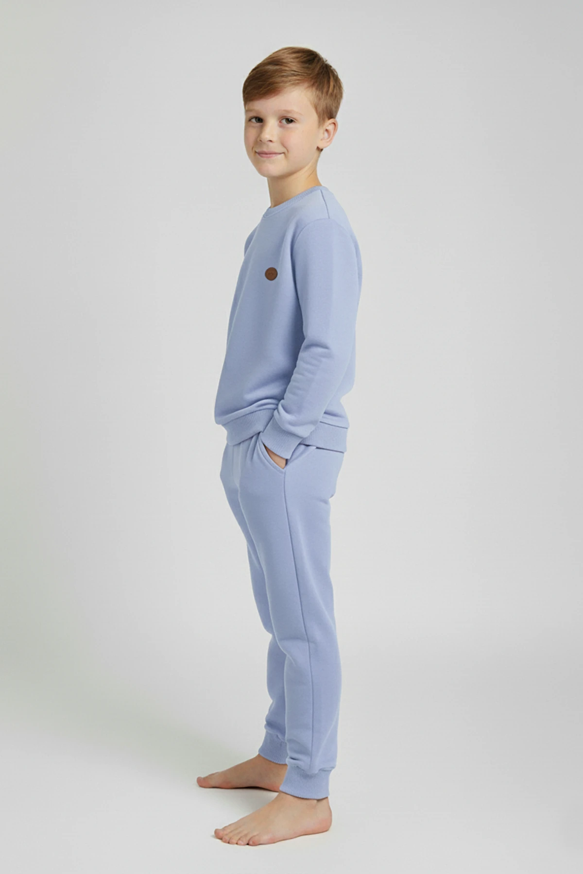 Bisiklet Yaka Erkek Çocuk Eşofman Takımı - 16004