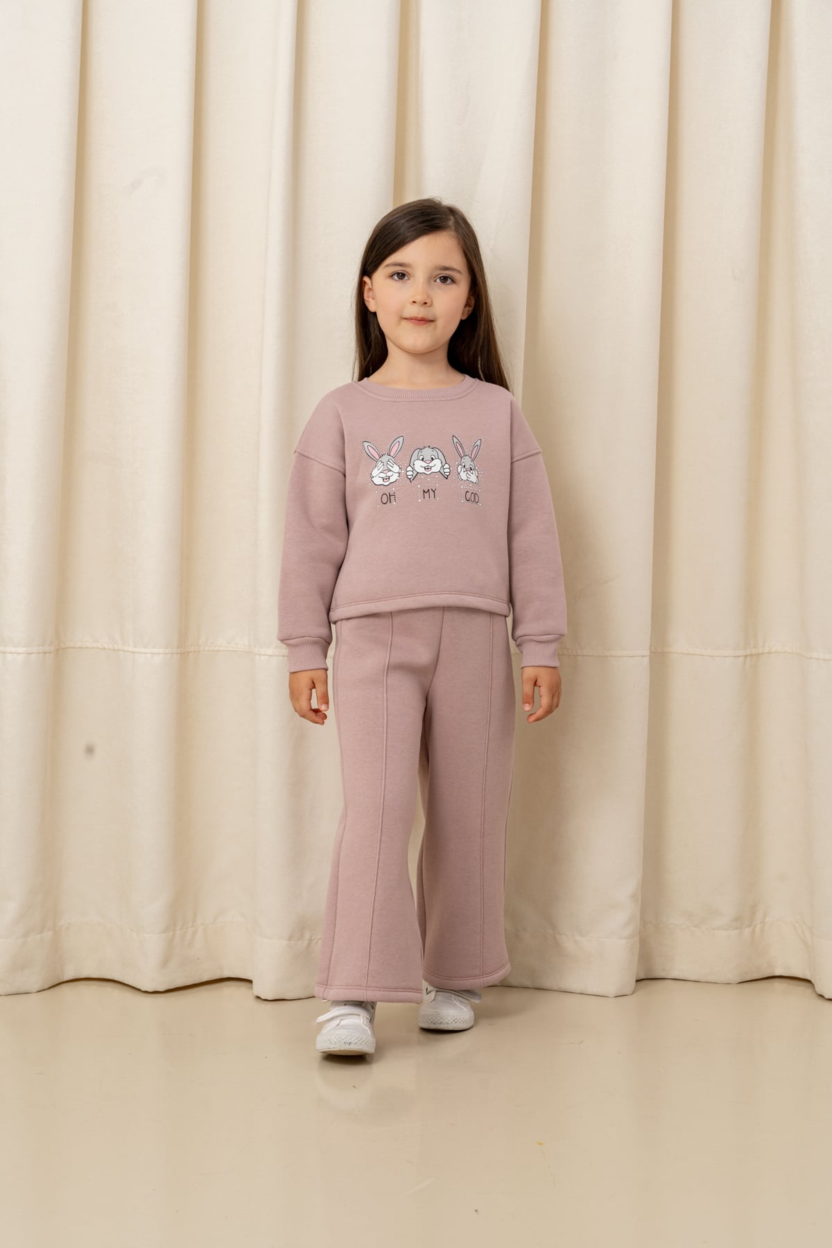 Kız Çocuk Oh My God Tavşan Baskılı 2li Takım - 6305/6306