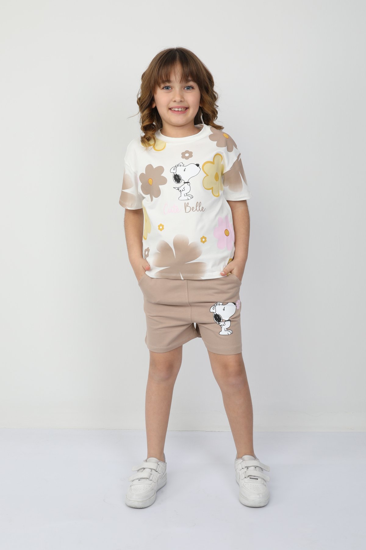 Cute Belle Baskılı Kız Çocuk Takım 6411