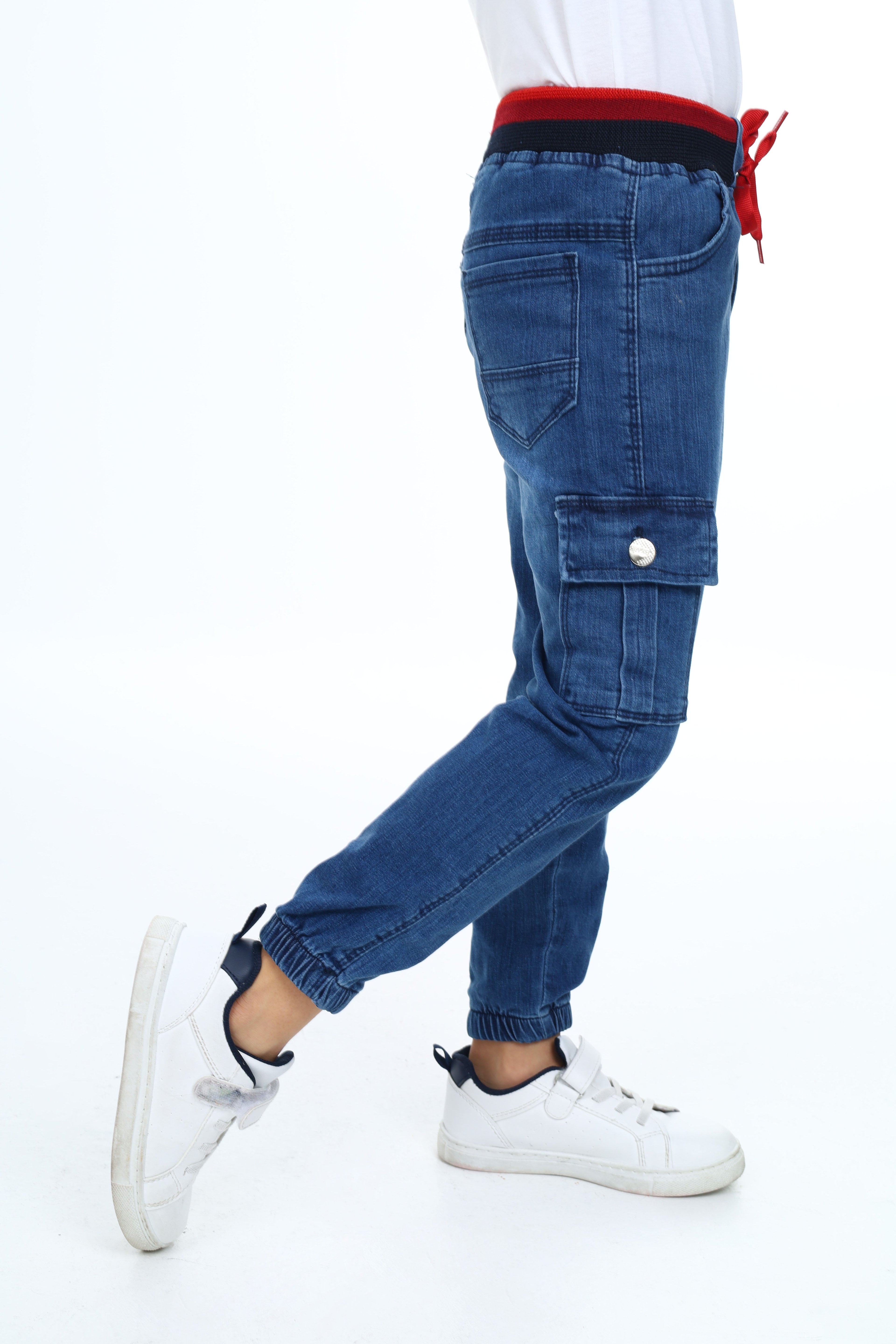 KARGO CEPLİ LACİVERT JEAN 3473