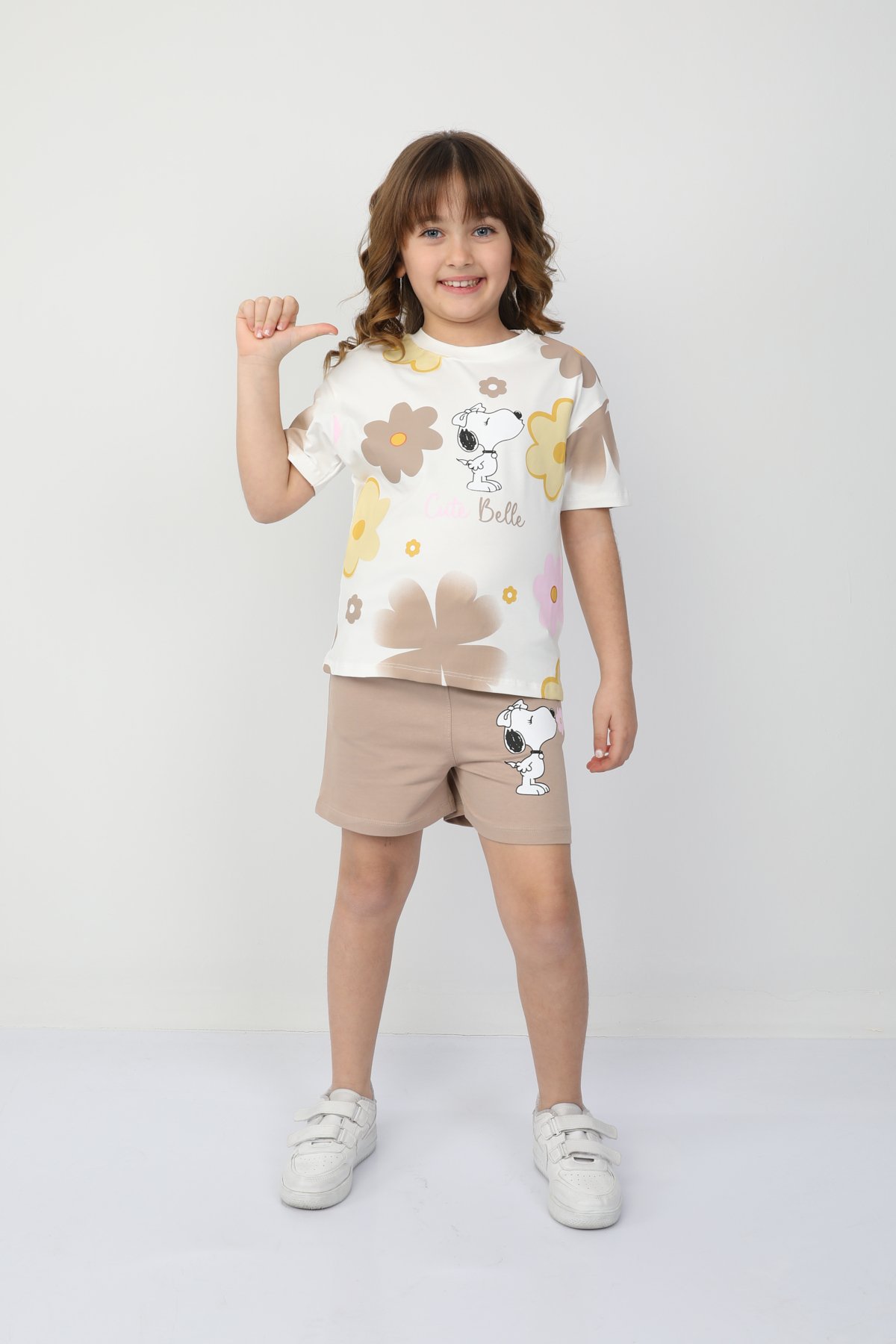Cute Belle Baskılı Kız Çocuk Takım 6411