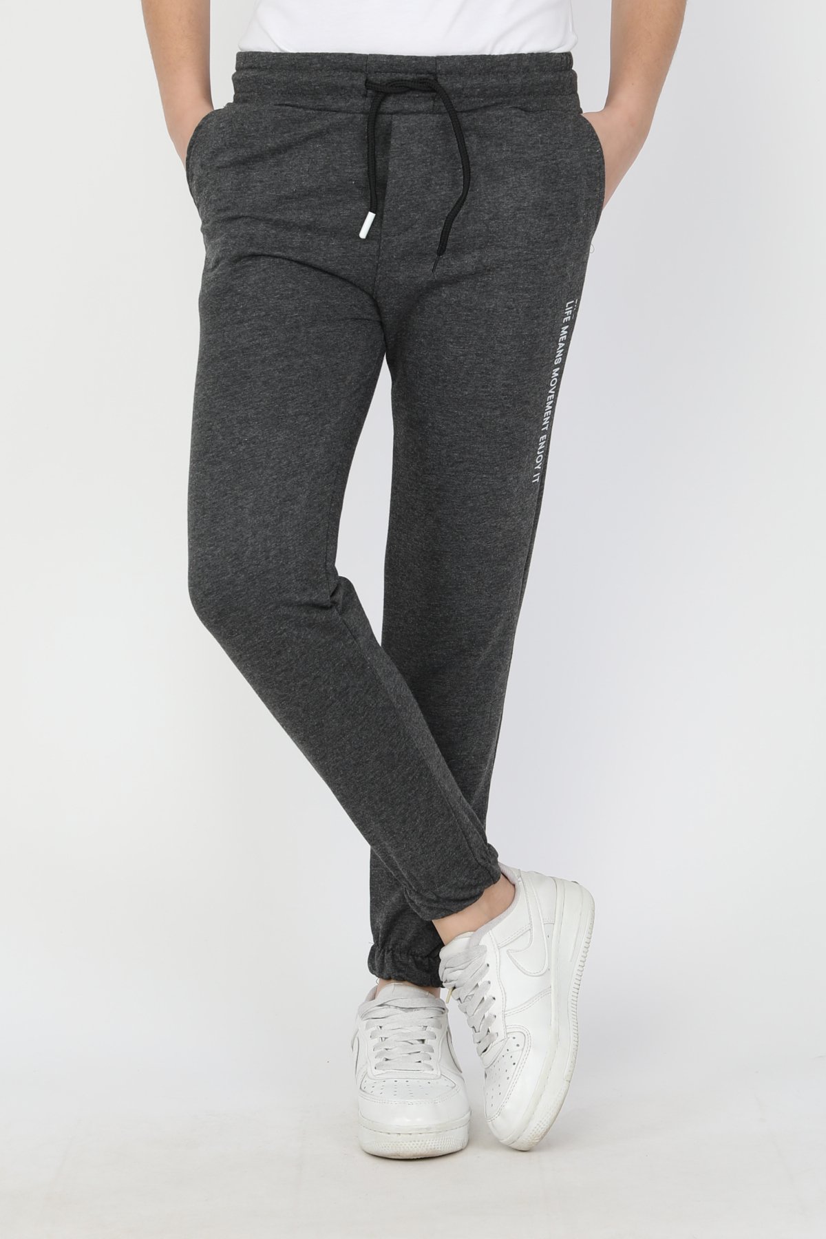 Lıfe Means Yazılı Unisex Çocuk Alt Eşofman 4187