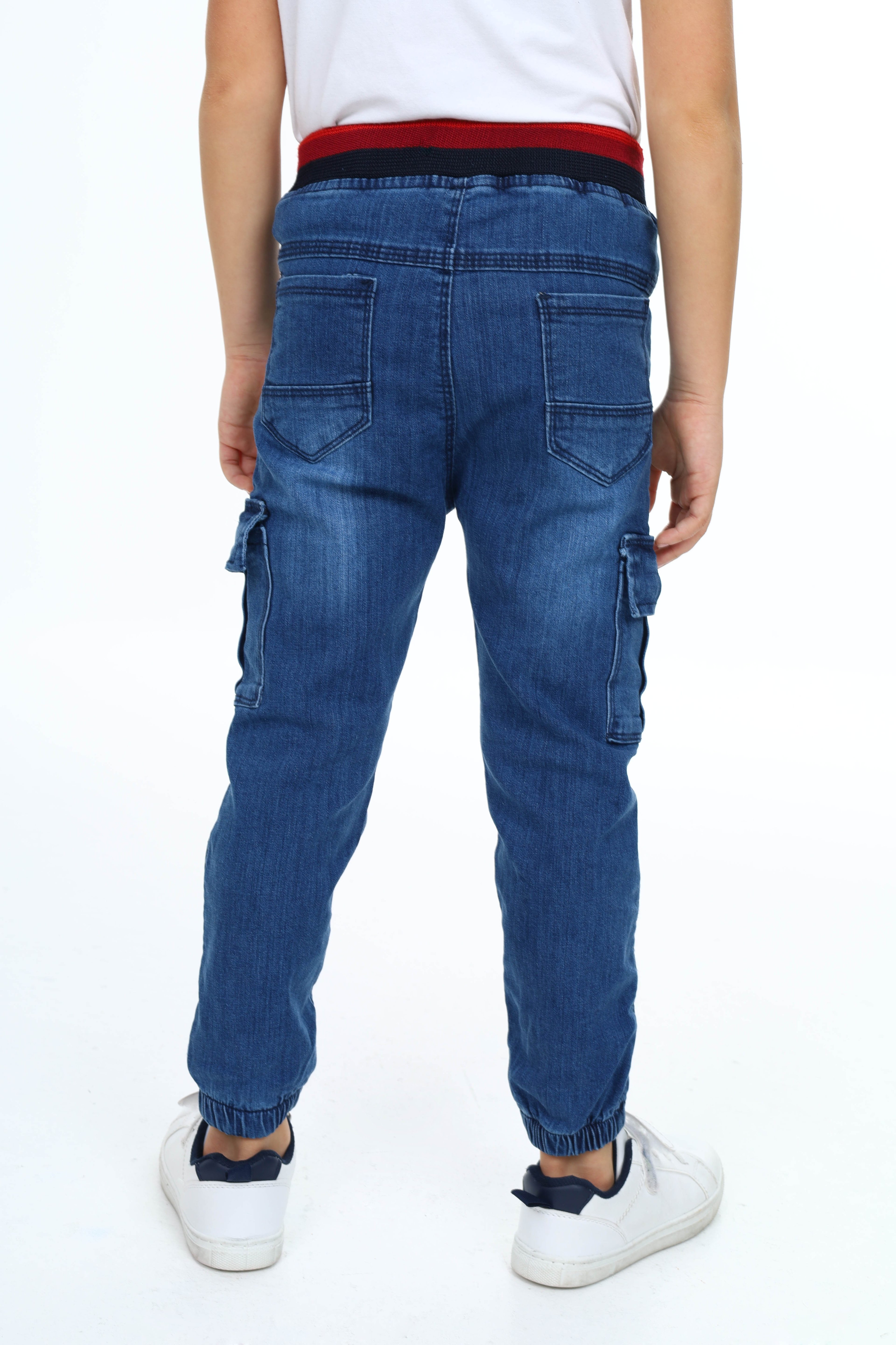 KARGO CEPLİ LACİVERT JEAN 3473