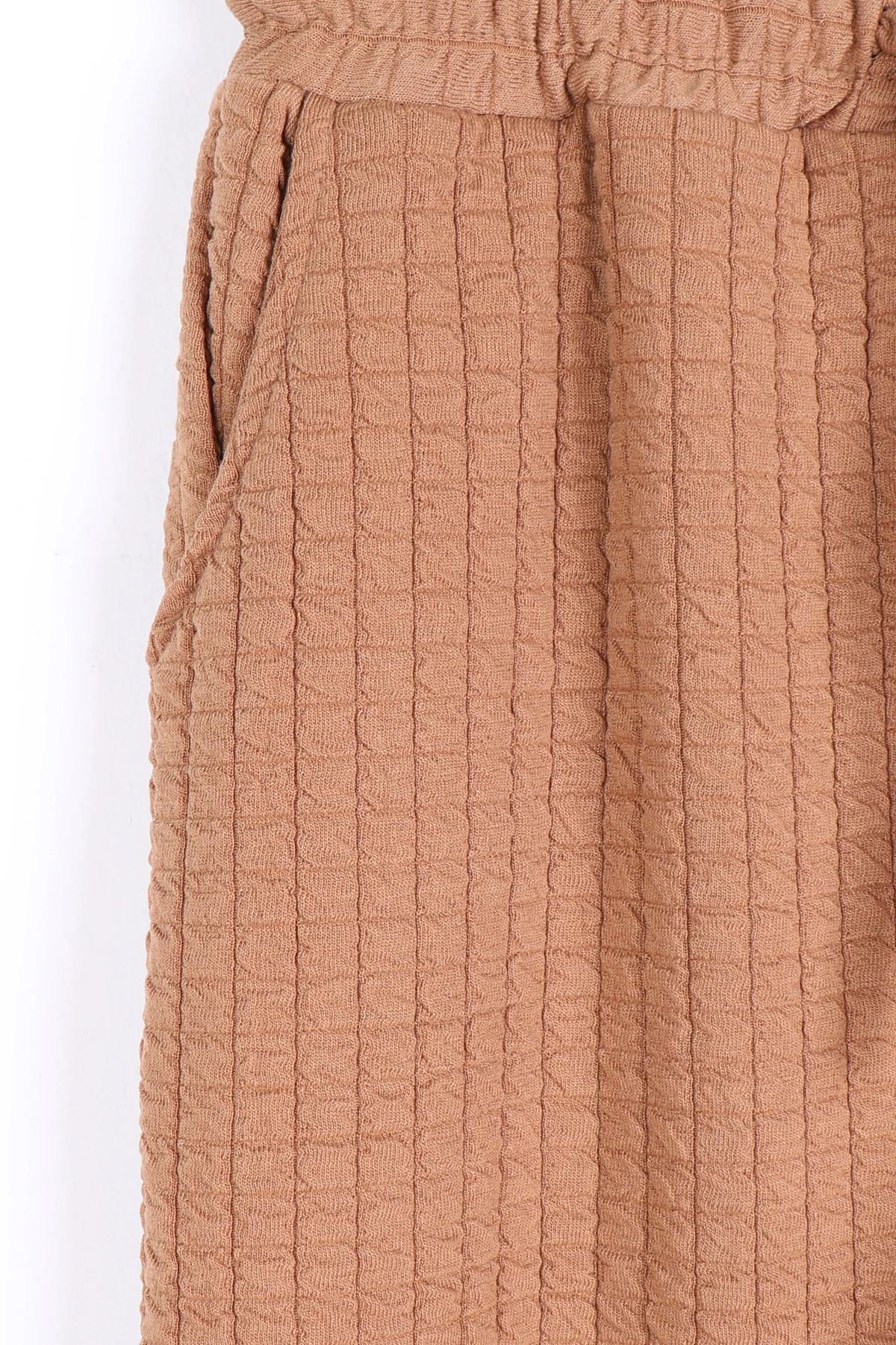 Kareli Bol Paça Yüksek Bel Kız Çocuk Pantolon - 26K 1643