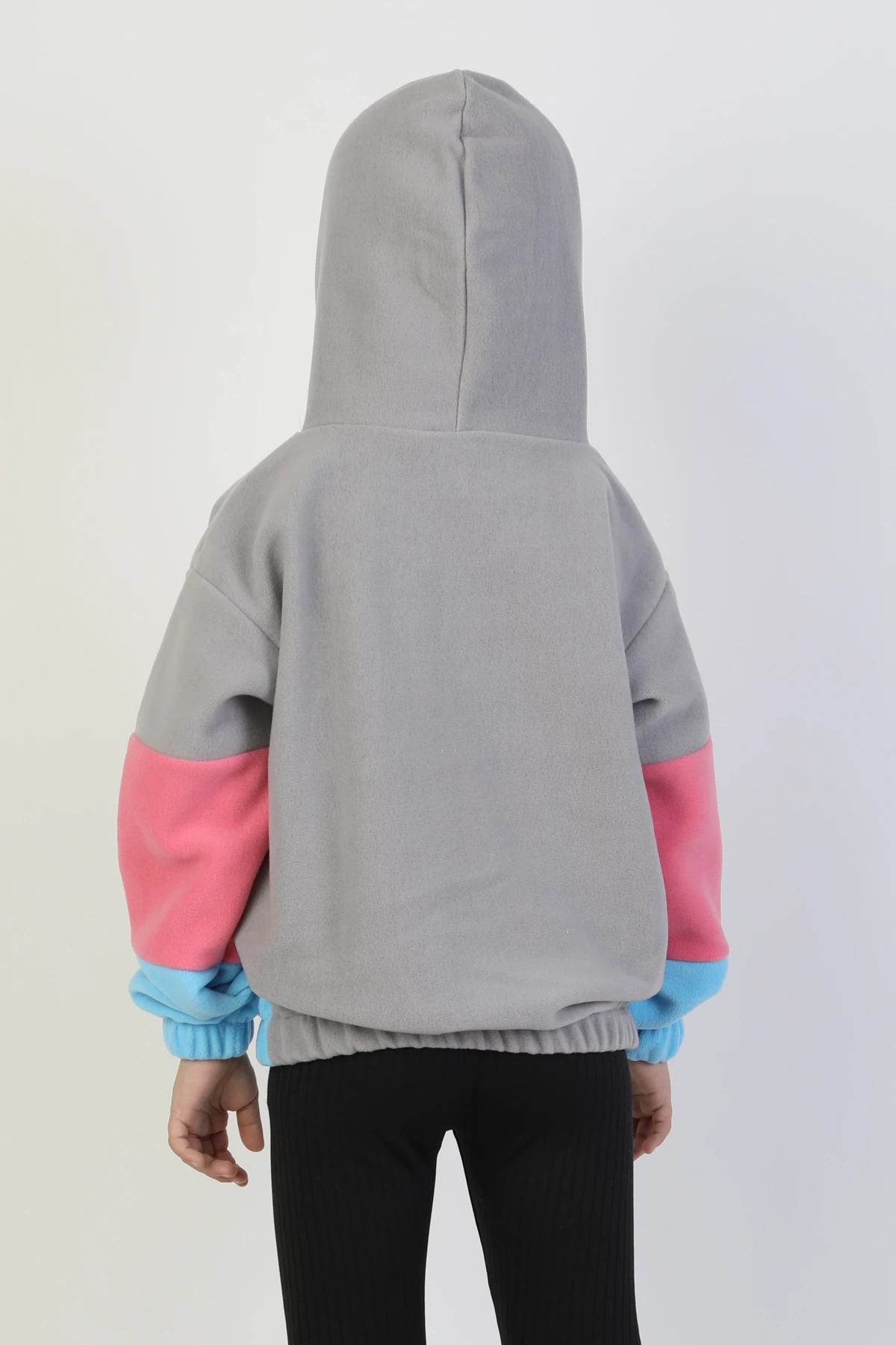 Kapüşonlu Lastikli Çocuk Polar Sweatshirt - 26K 4491