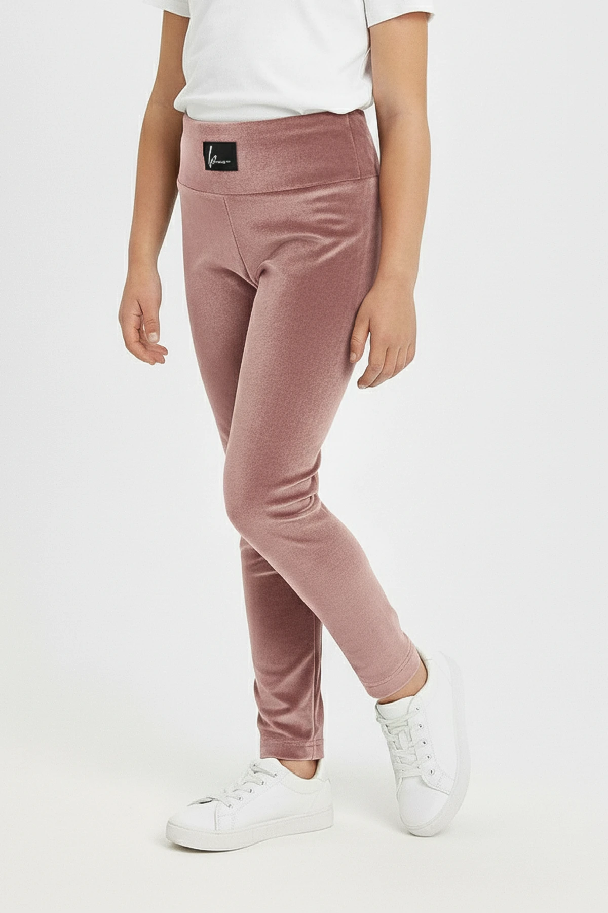 Armalı Kız Çocuk Kadife Tayt - 26K 02443 - Gülkurusu