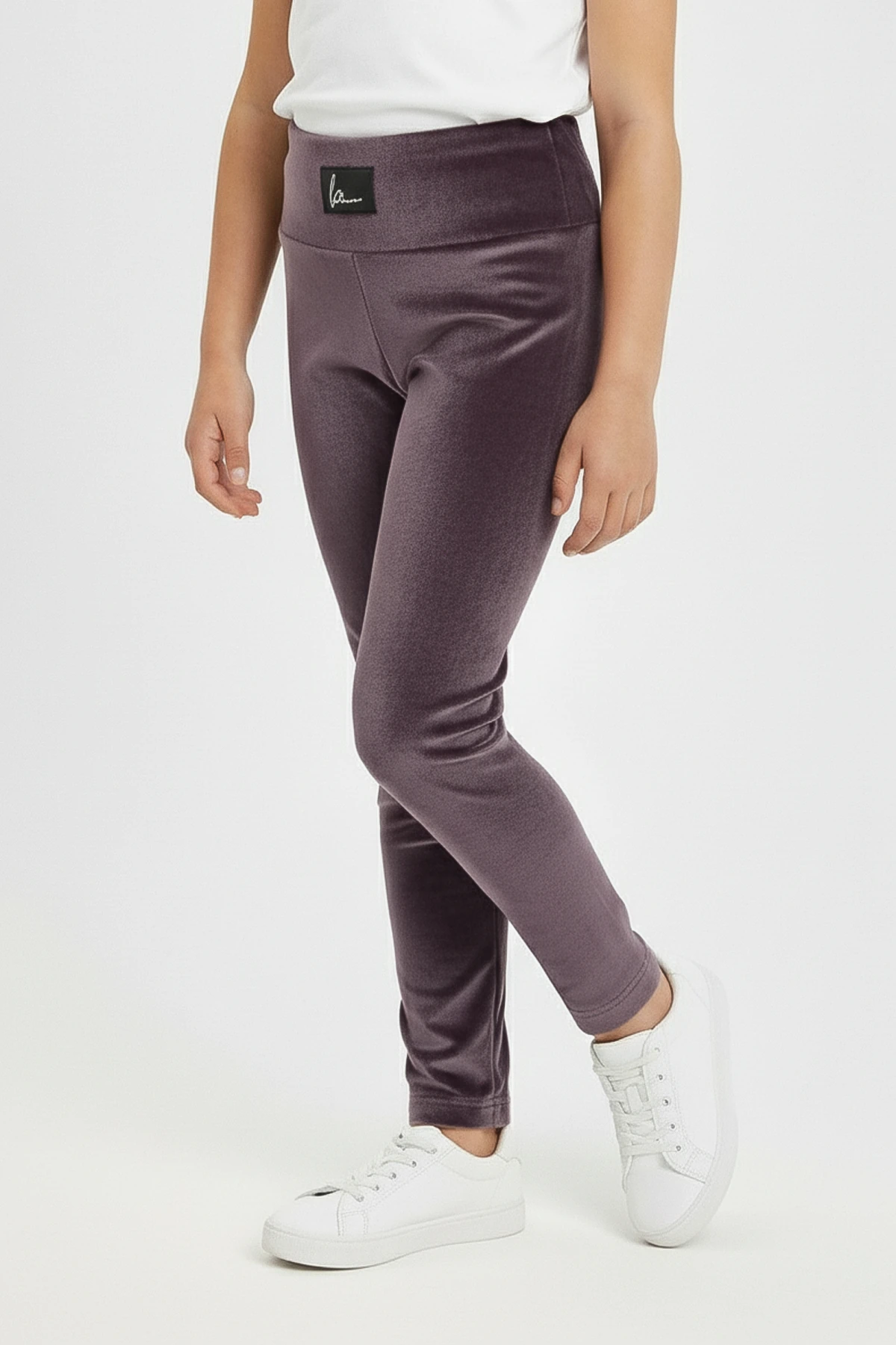 Armalı Kız Çocuk Kadife Tayt - 26K 02443 - Mor