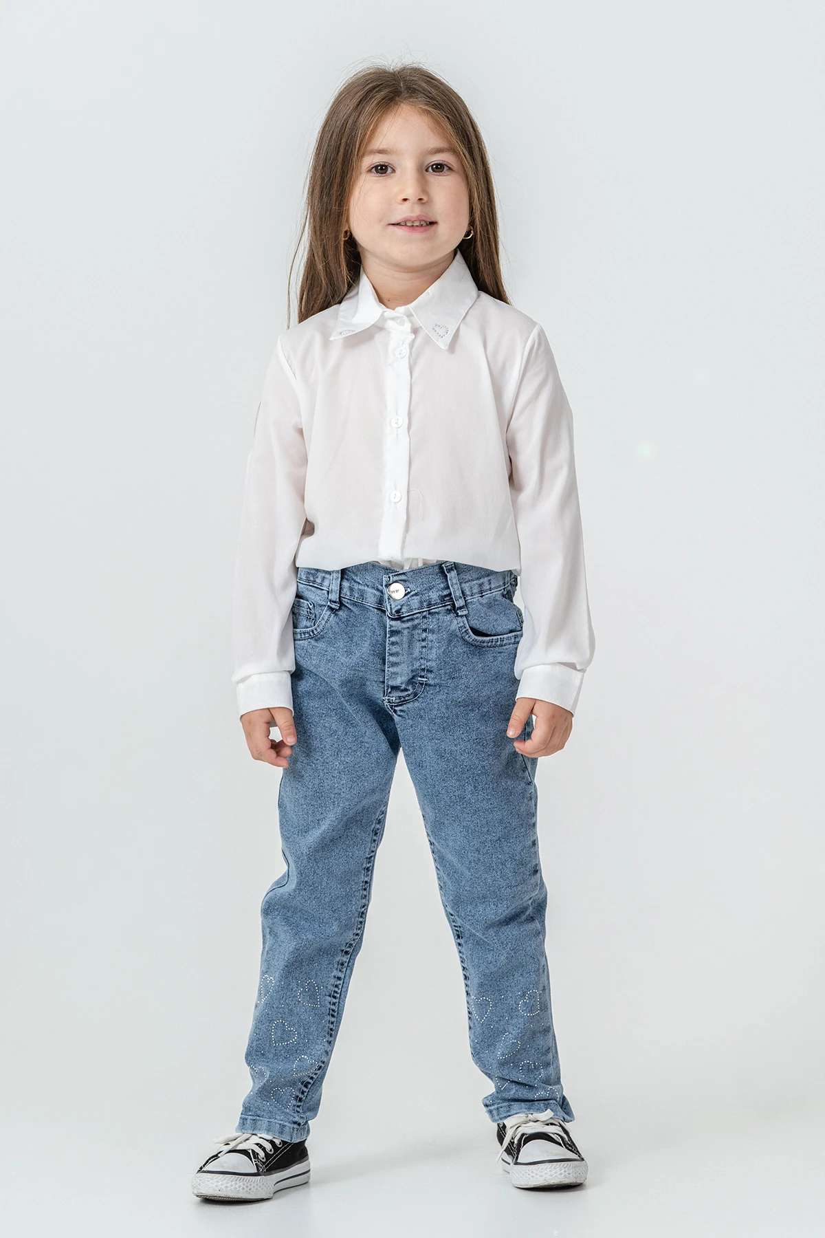 BB Taşlı Sweatshirt Kız Çocuk 3'lü Takım - 26K 6333