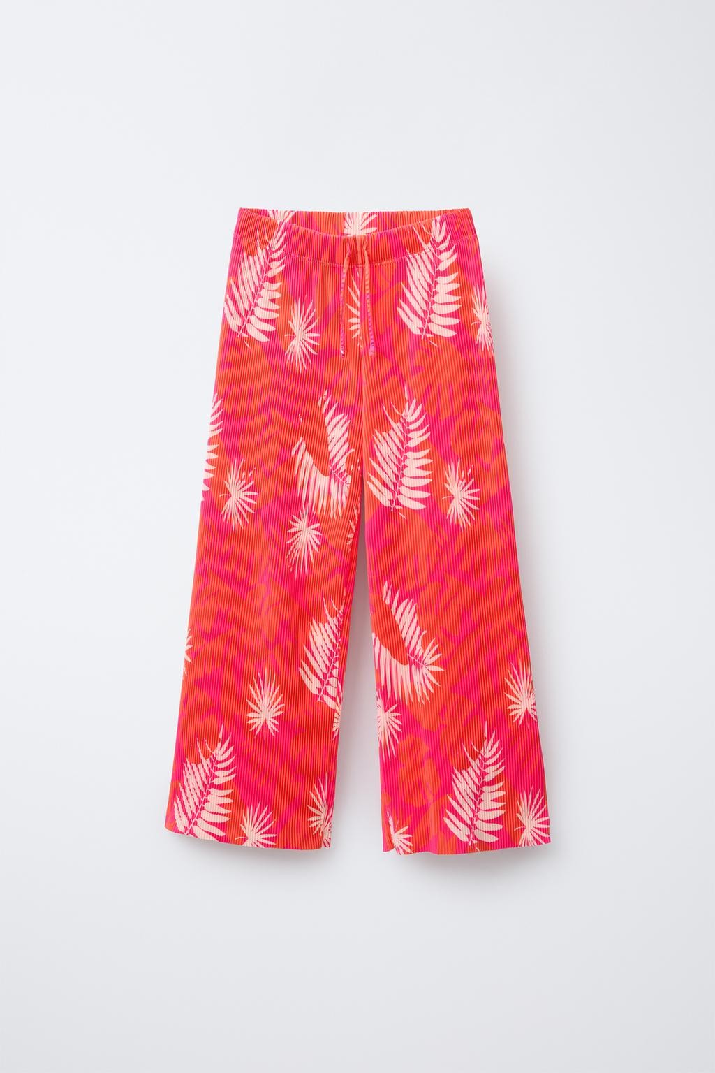 PİLELİ DESENLİ PANTOLON N021 - Pembe