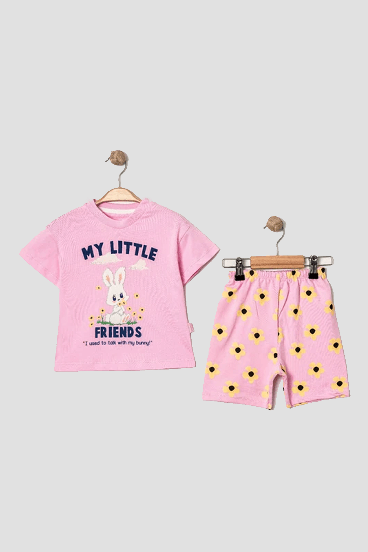 MY LİTTLE TAVŞAN 2 Lİ KIZ ÇOCUK TAKIM 4857 - Pembe