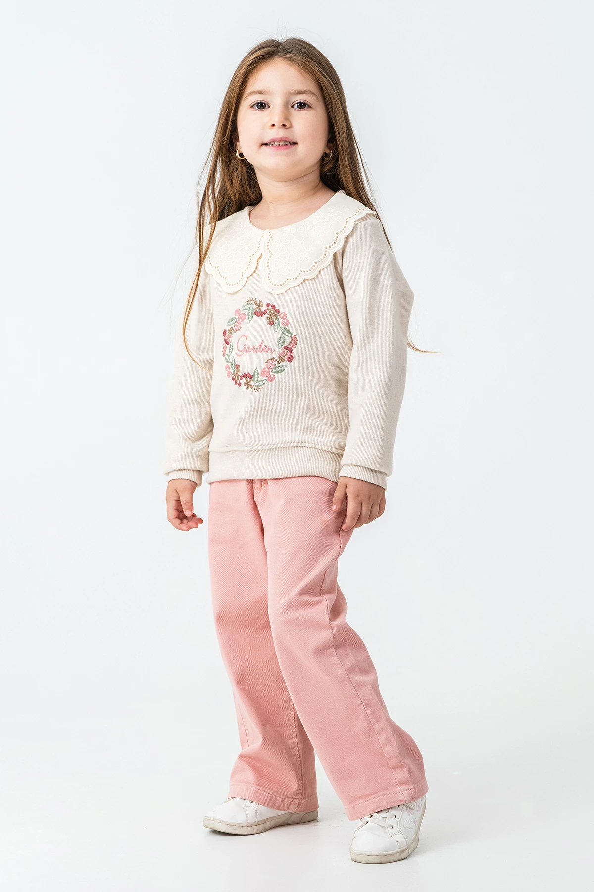 Garden Nakışlı Kız Çocuk 2'li Takım - 26K 6335