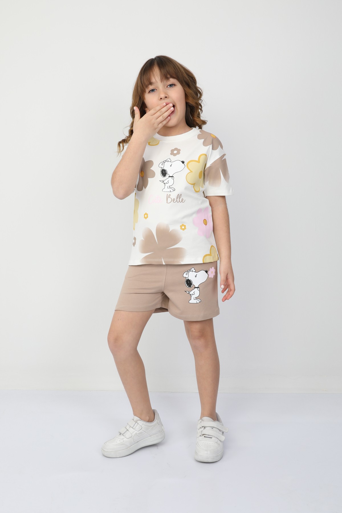 Cute Belle Baskılı Kız Çocuk Takım 6411