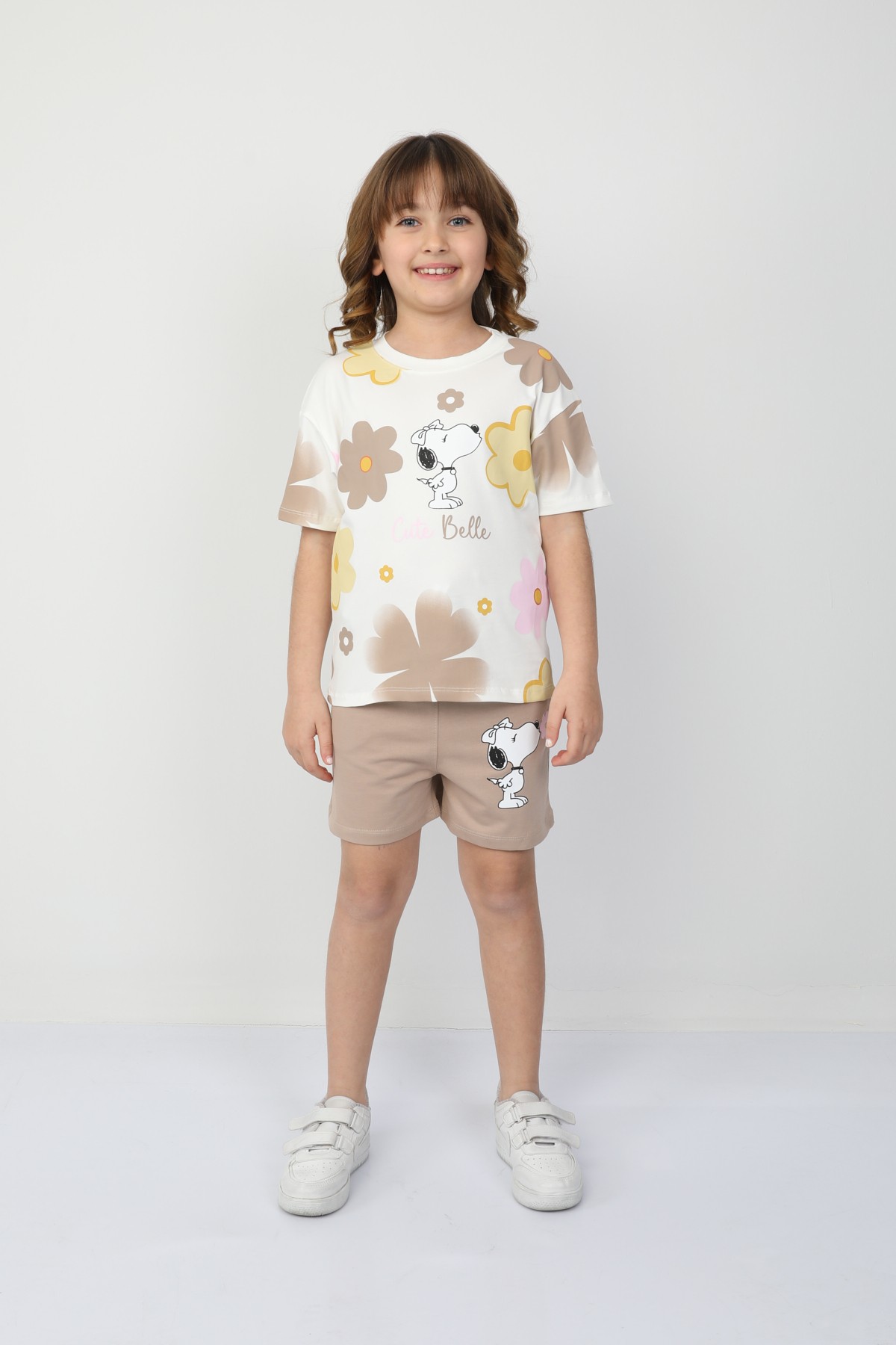 Cute Belle Baskılı Kız Çocuk Takım 6411