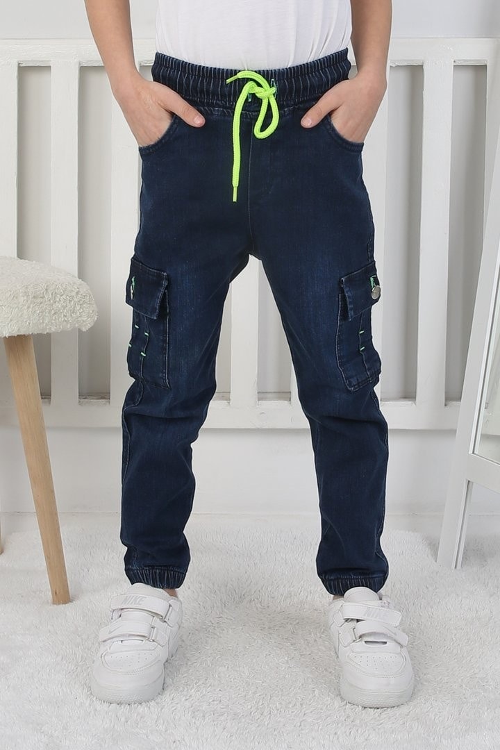 Komutan Cepli Lacivert Kot Pantolon 2465