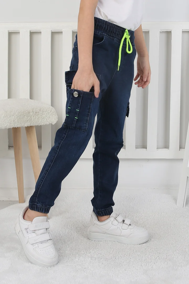 Komutan Cepli Lacivert Kot Pantolon 2465