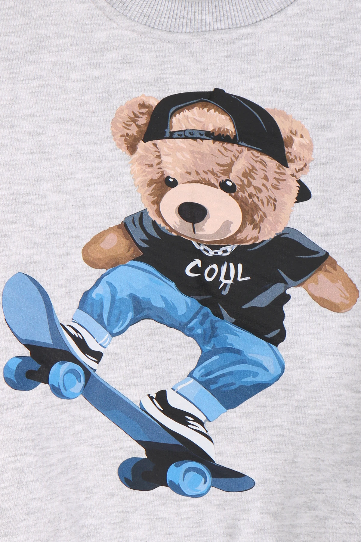 Ayıcık Baskılı Kalın Çocuk Sweatshirt - 26K 1625