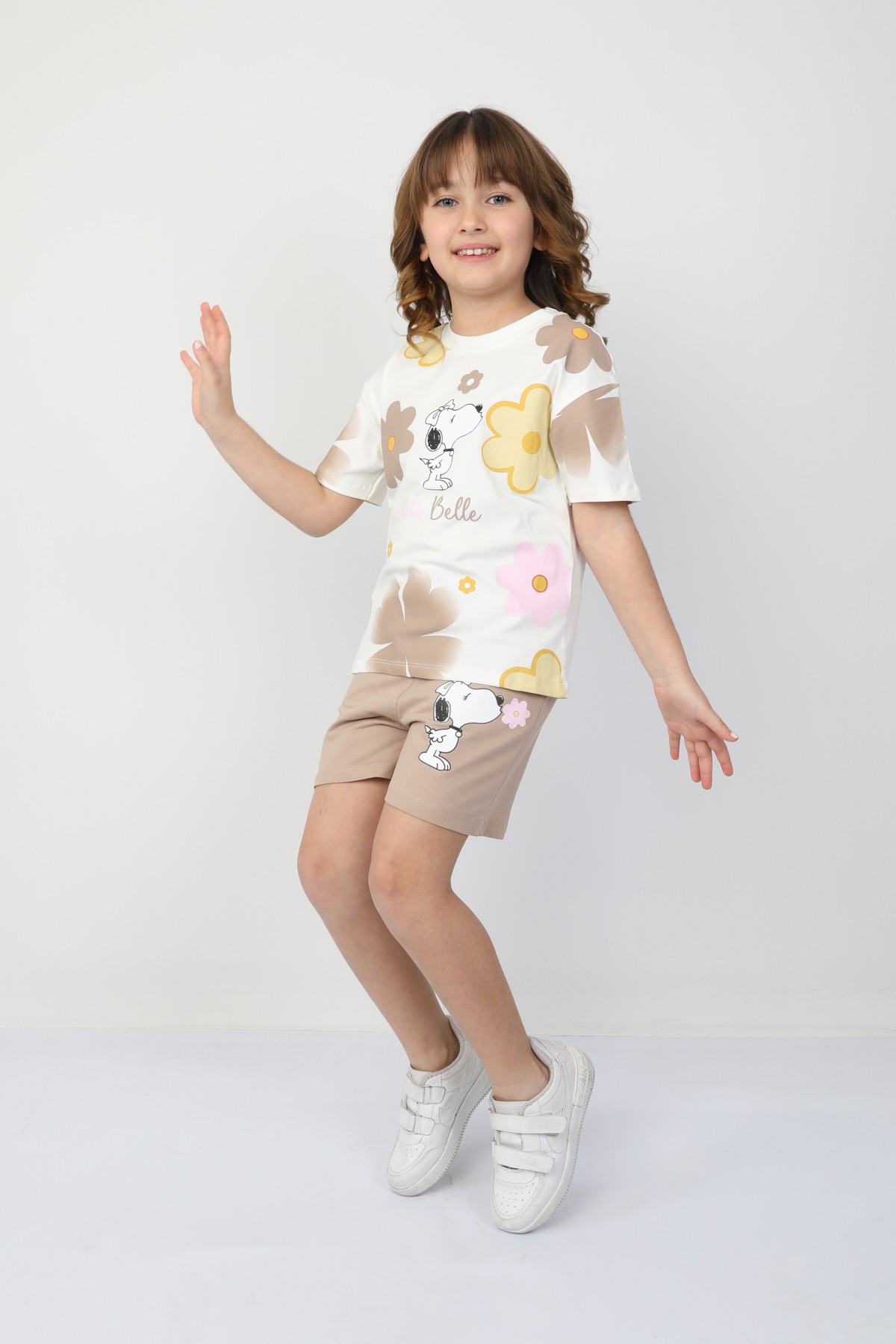 Cute Belle Baskılı Kız Çocuk Takım 6411
