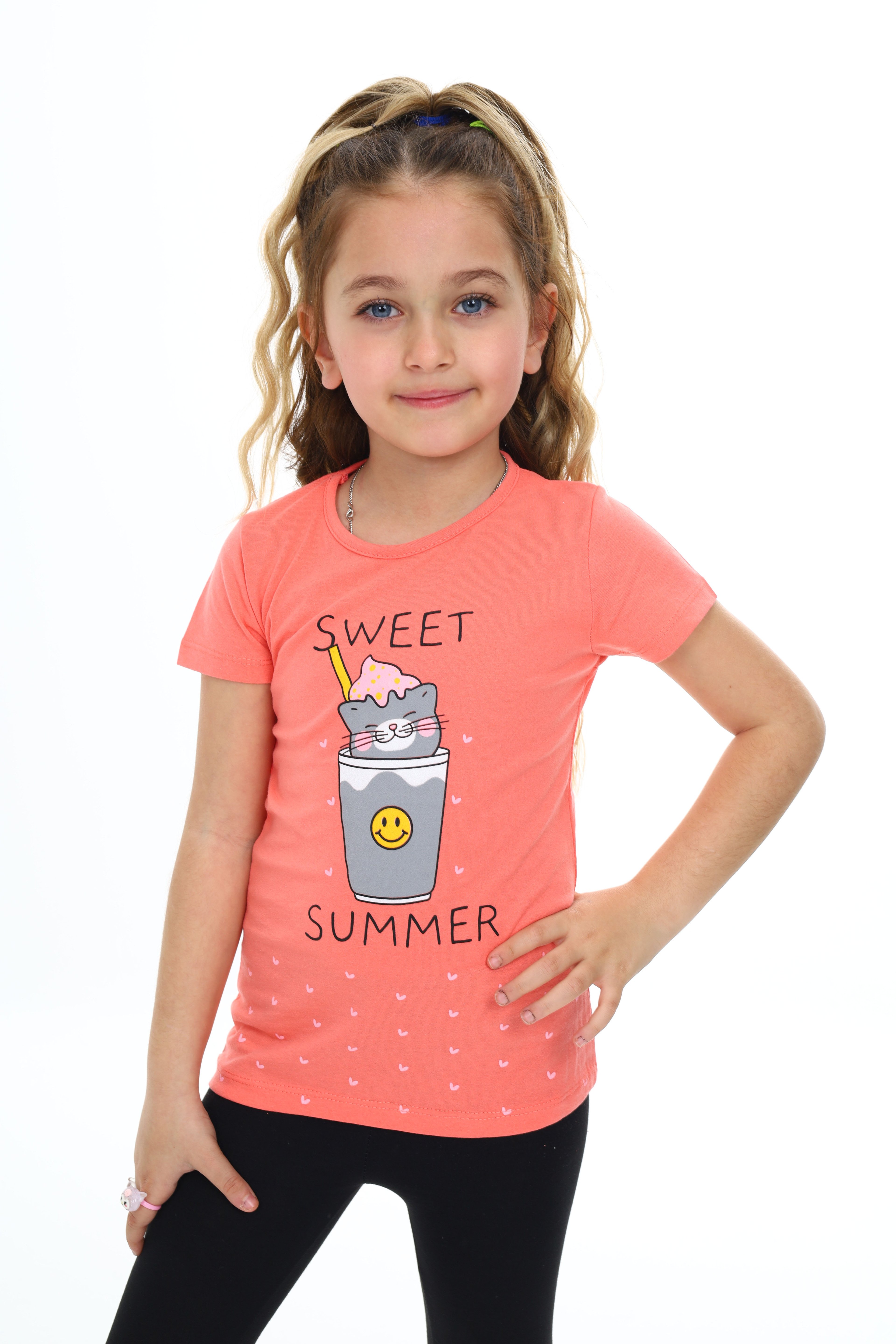SWEET SUMMER TİŞÖRT 0002 - Somon