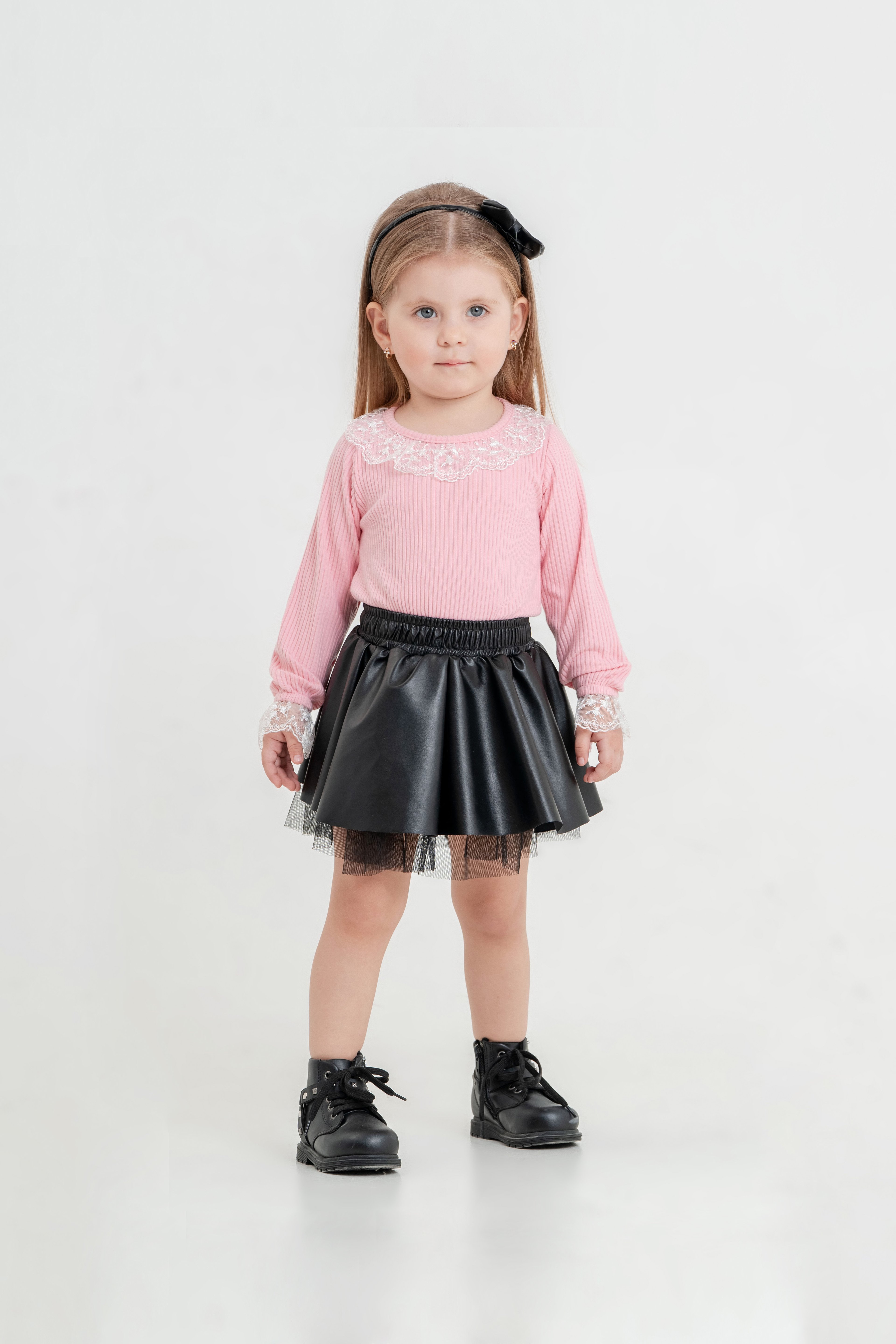 PRENSES MODELİ TAÇLI DERİ ETEKLİ TAKIM 0767