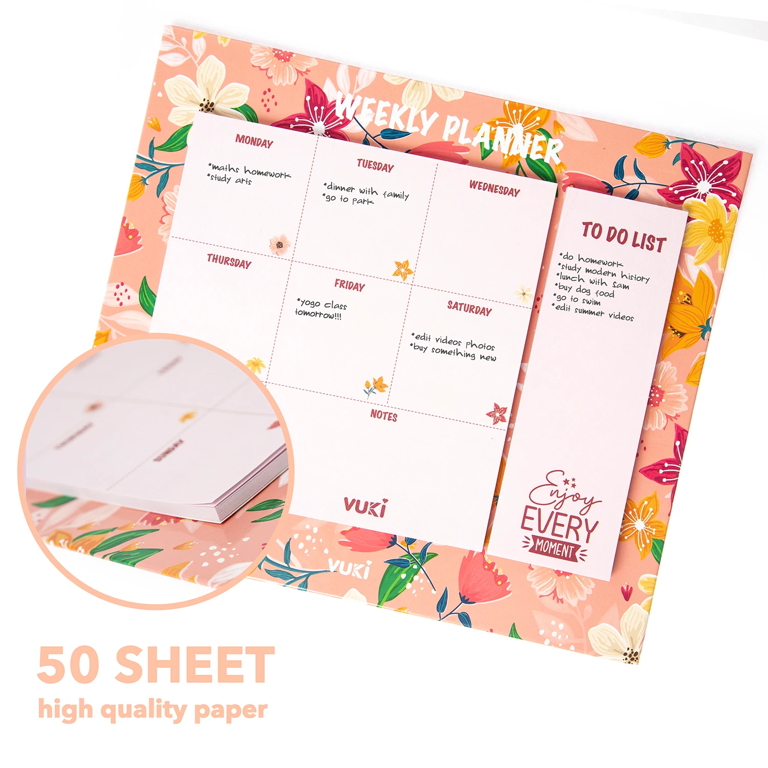 VUKİ - HAFTALIK PLANLAYICI BÜYÜK (ÇİÇEK)-1/S