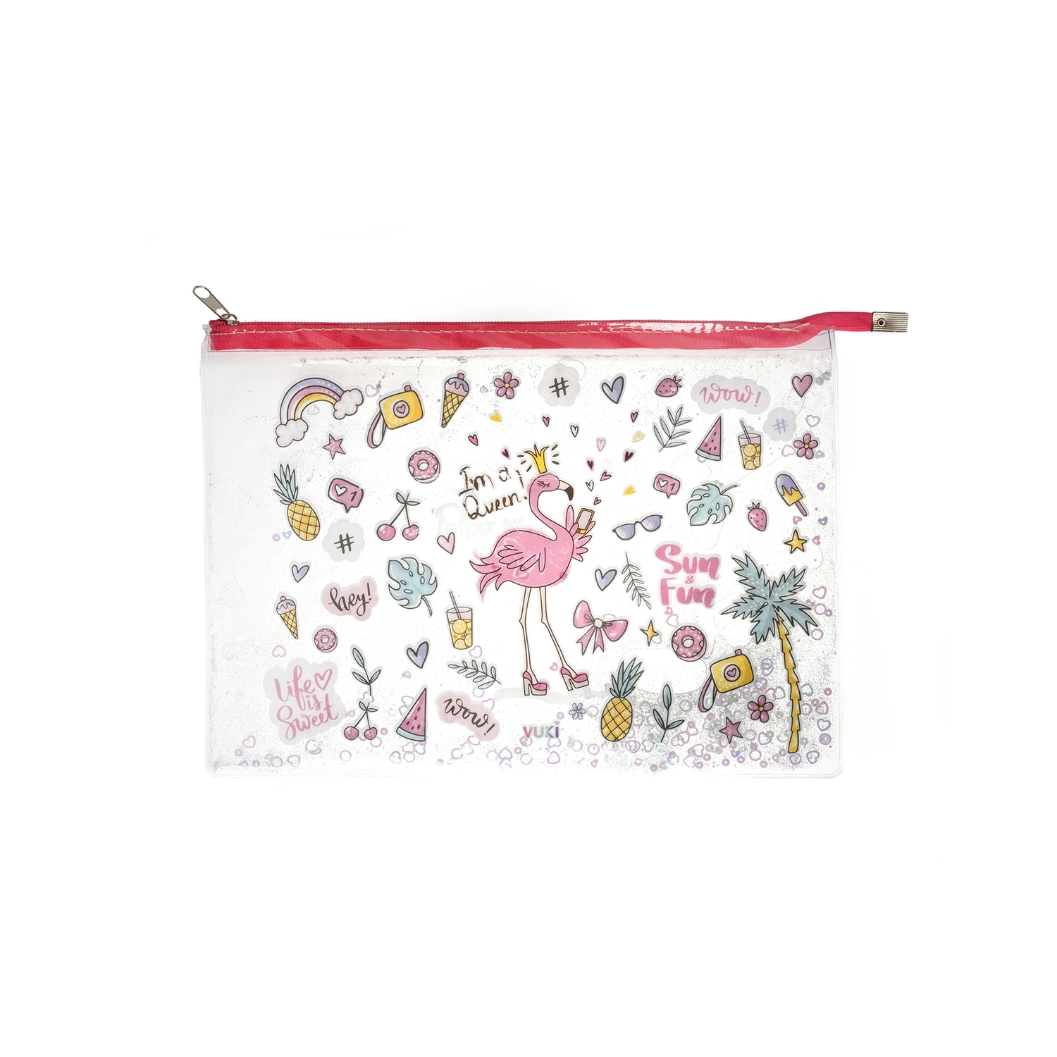 VUKİ - SULU FERM. ŞEFFAF DOSYA (A4) (FLAMINGO)-1/S