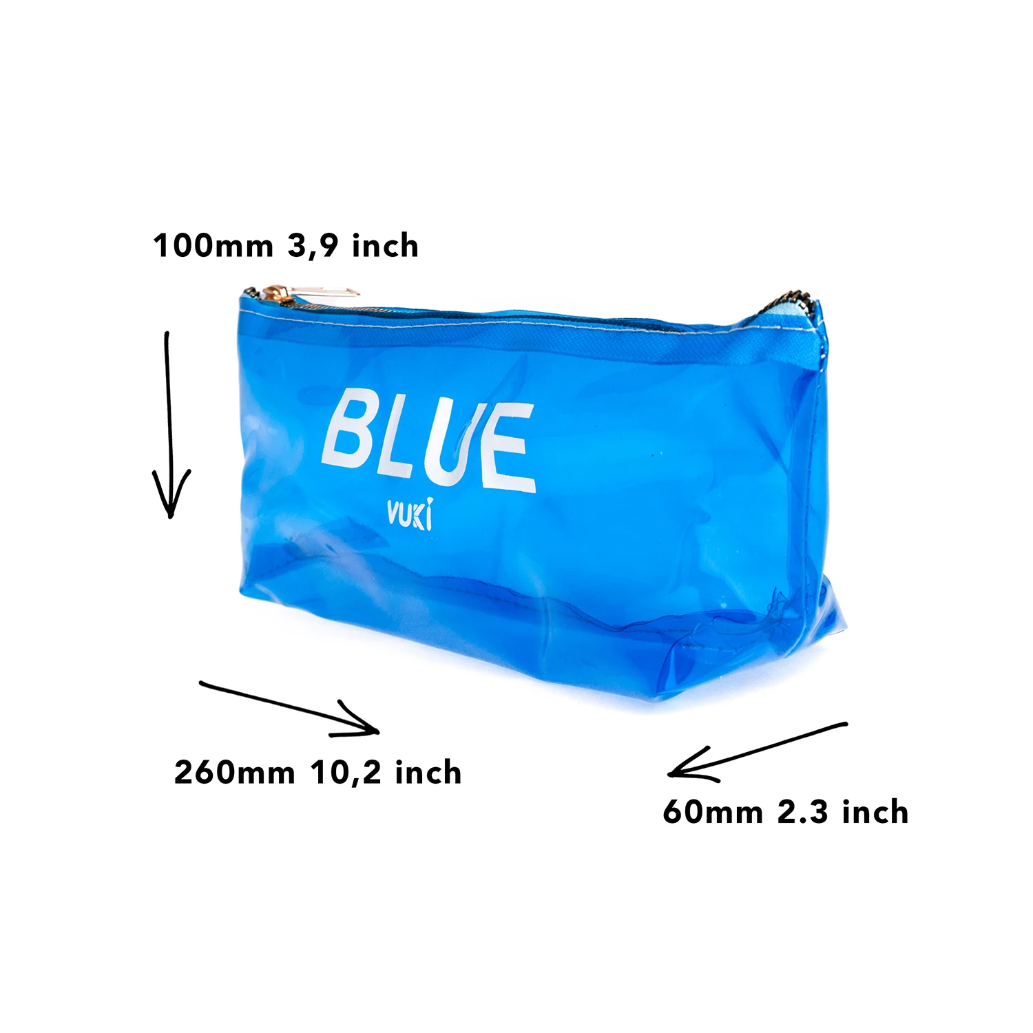 VUKİ - ÜÇGEN RENKLİ ŞEFFAF FERM. K. KUTU (MAVİ)-1/