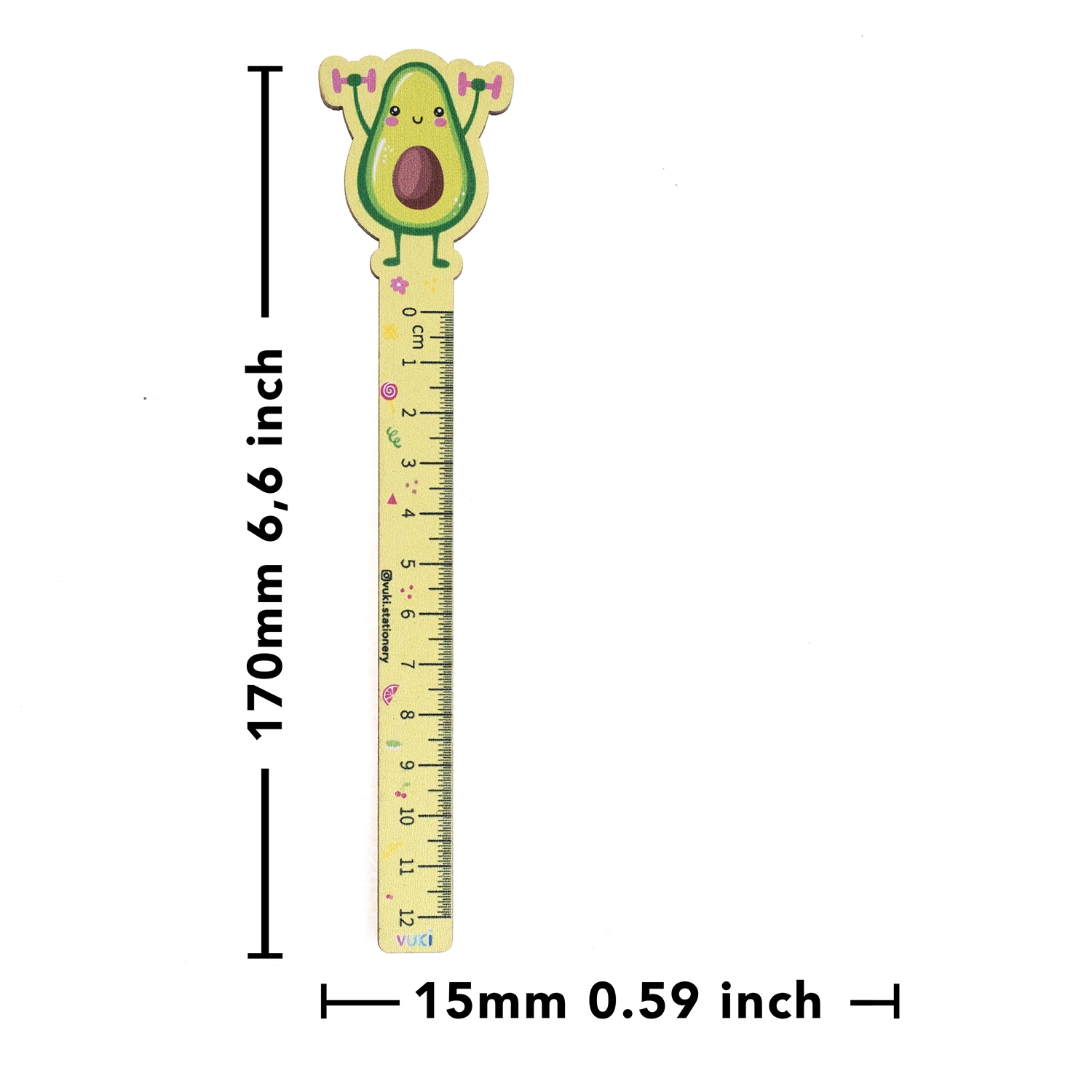 VUKİ - ÖZEL TASARIM CETVEL (AVOKADO)-6/S