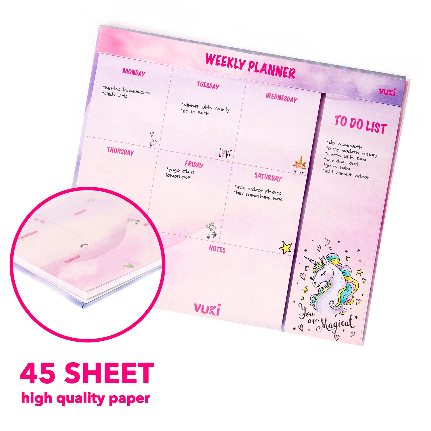 VUKİ - HAFTALIK PLANLAYICI ORTA (UNICORN)-1/S
