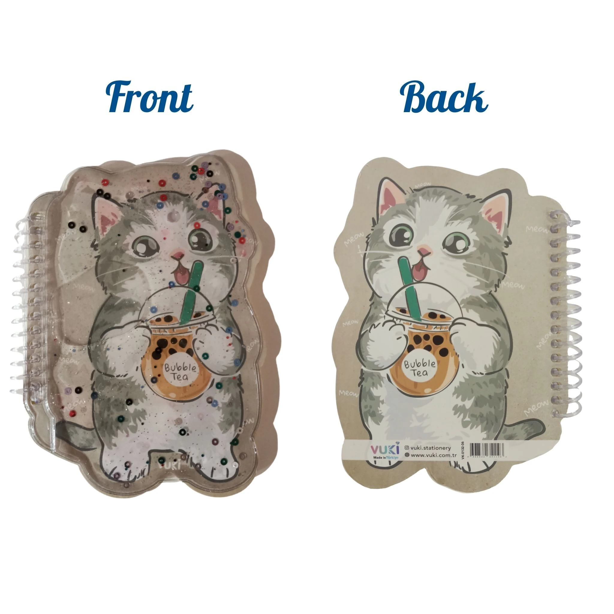 VUKİ - ŞEKİLLİ SULU DEFTER A6 (KEDİ)-2/S