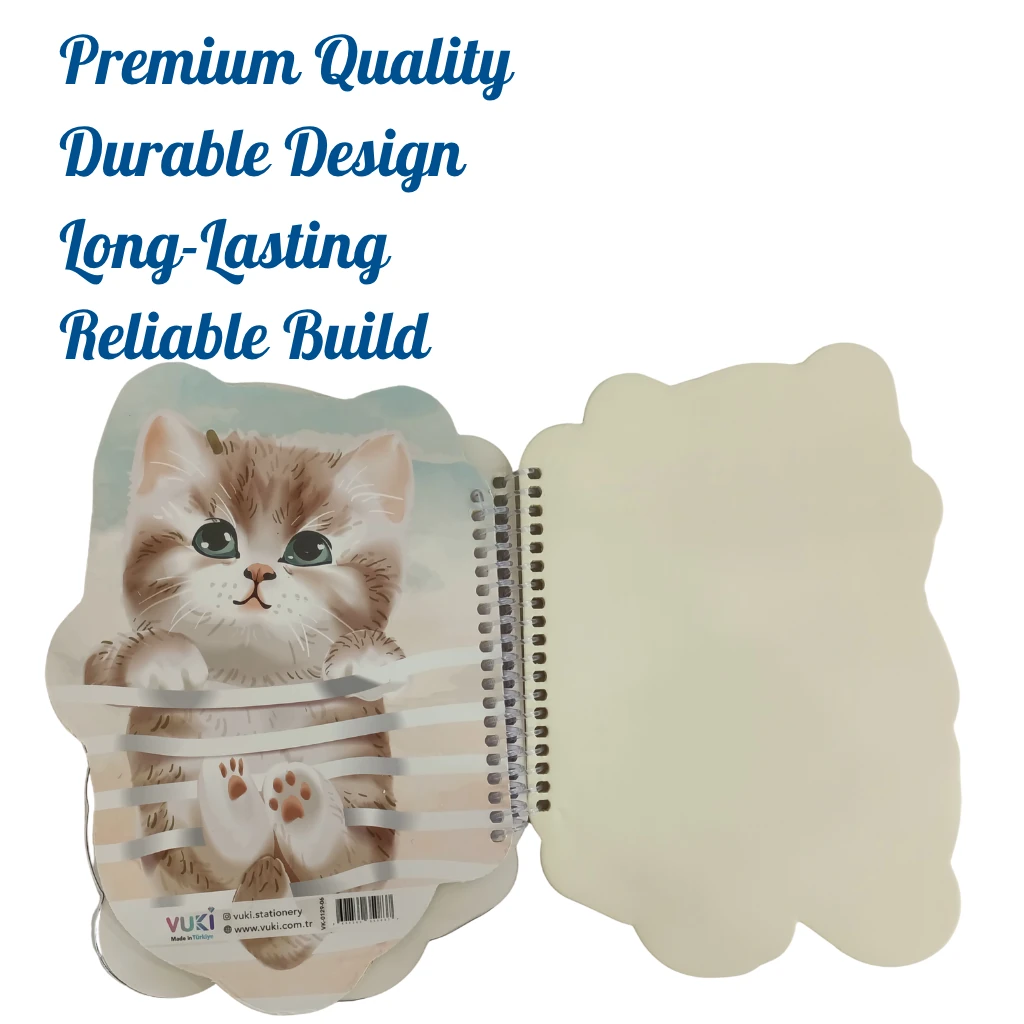 VUKİ - ŞEKİLLİ SULU DEFTER A5 (KEDİ)-2/S