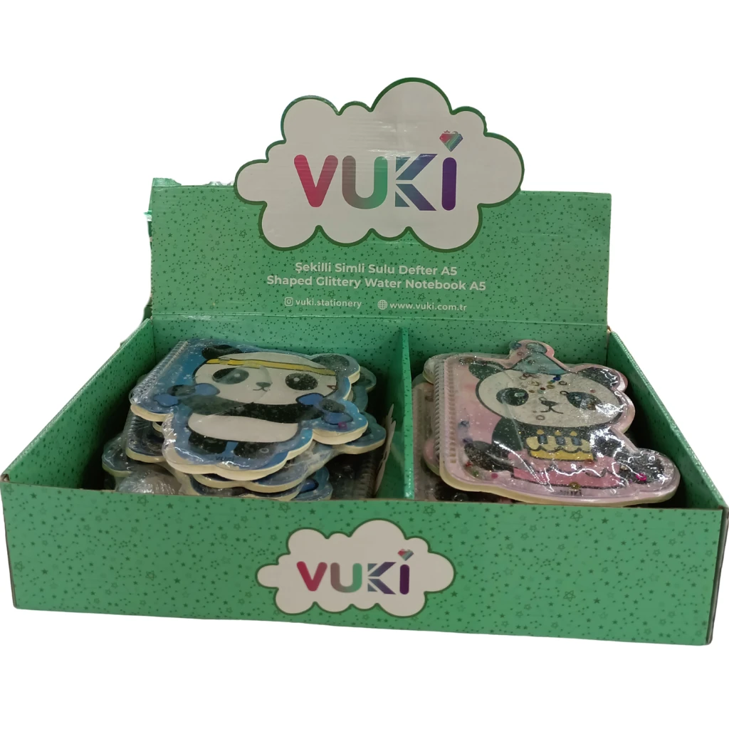 VUKİ - ŞEKİLLİ SULU DEFTER A5 (PANDA)-2/S