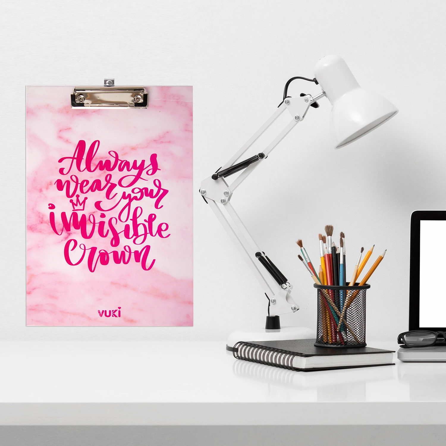 VUKİ - KAPAKSIZ SEKRETERLİK (PEMBE MERMER)-1/S