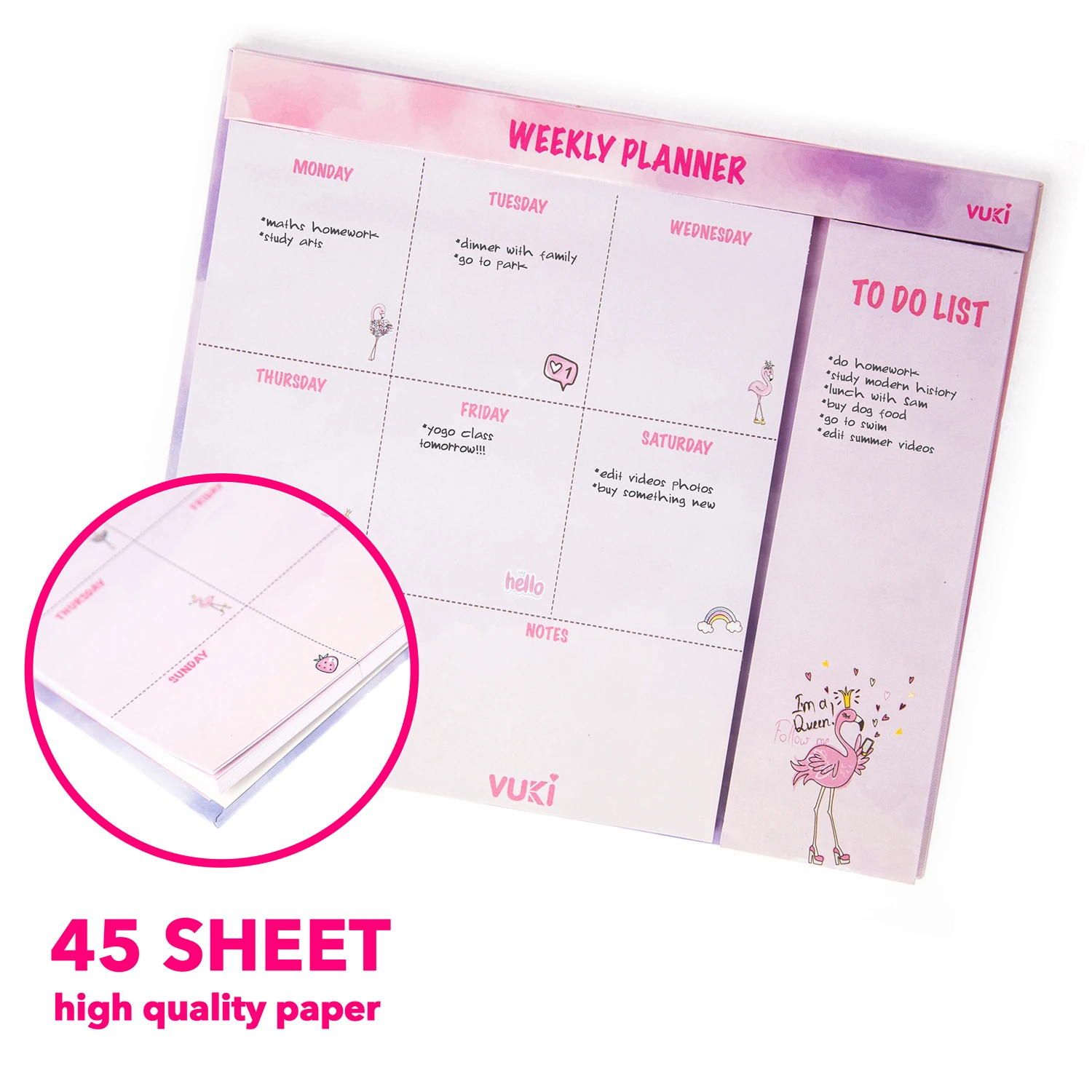 VUKİ - HAFTALIK PLANLAYICI ORTA (FLAMINGO)-1/S