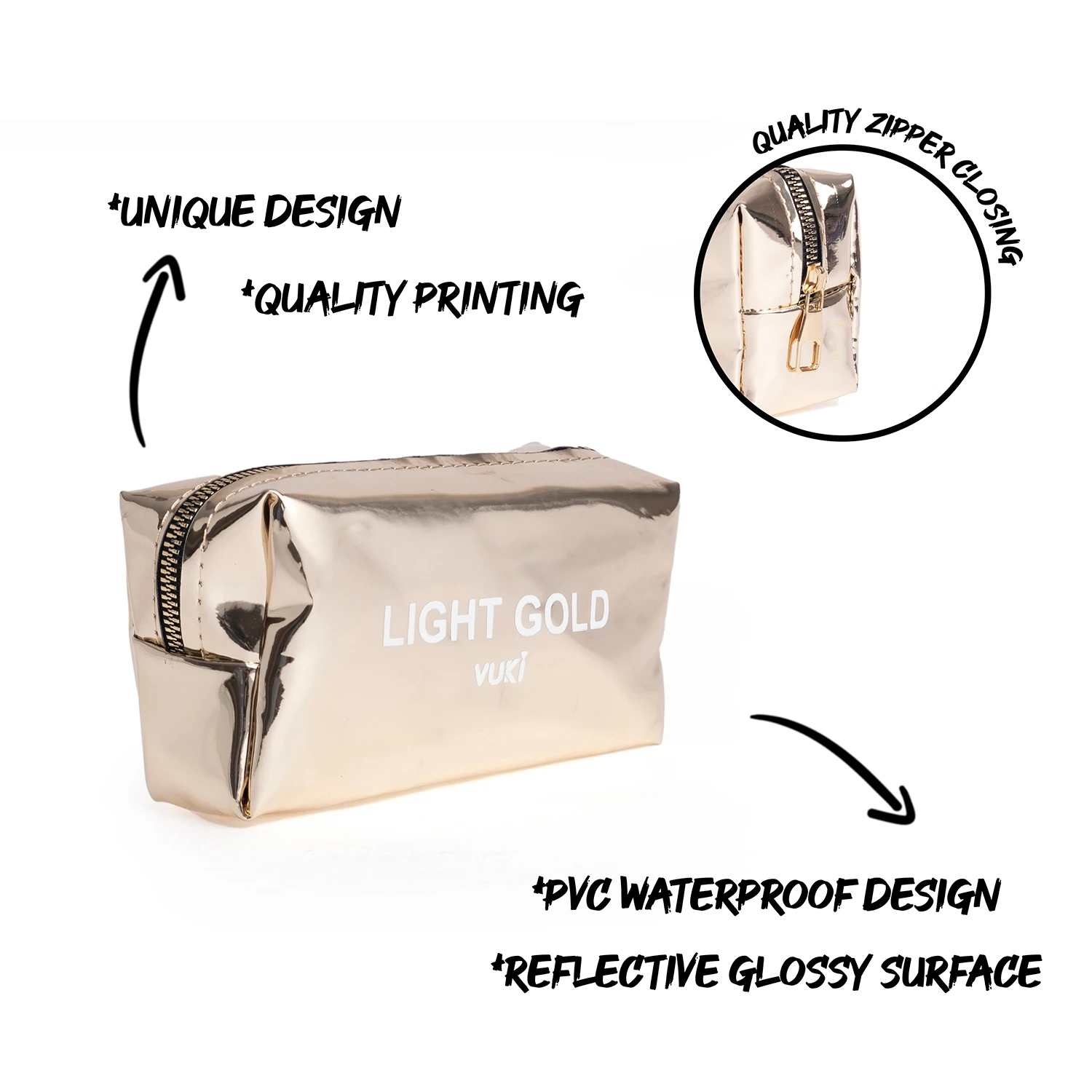 VUKİ - AYNALI RENKLİ ŞEFFAF FR. K. KUTU (LIGHT GOL