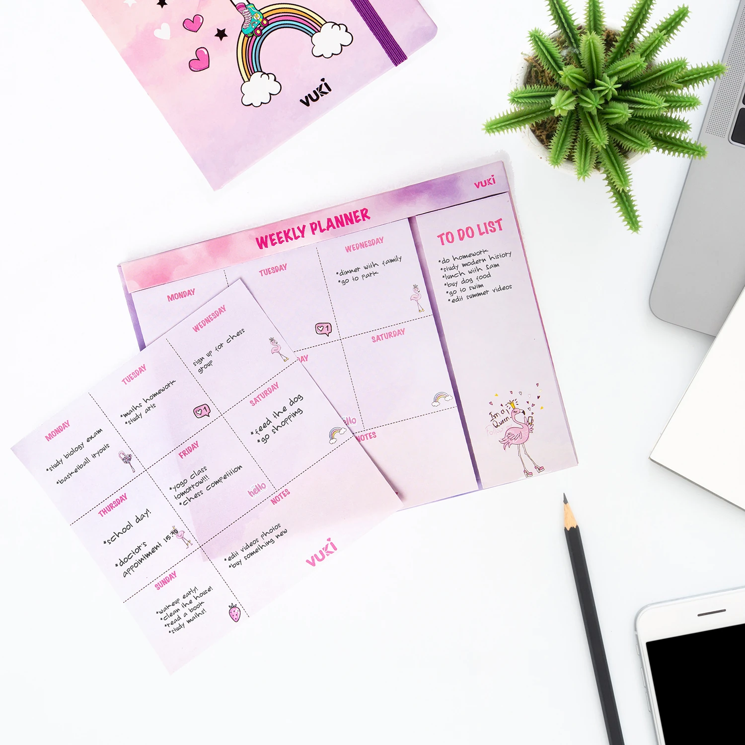 VUKİ - HAFTALIK PLANLAYICI ORTA (FLAMINGO)-1/S