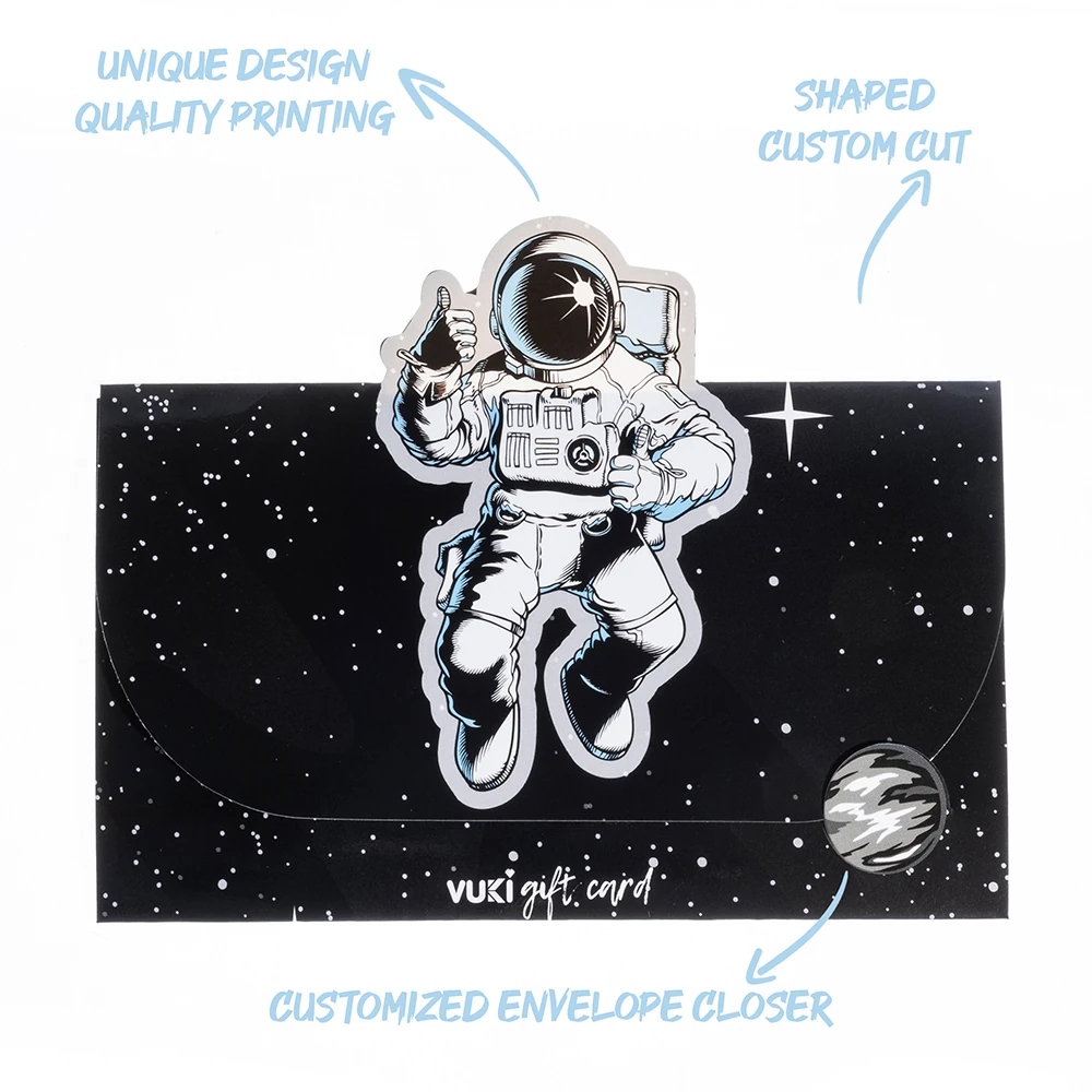 VUKİ - ŞEKİLLİ HEDİYE KARTI (ASTRONOT)-6/S