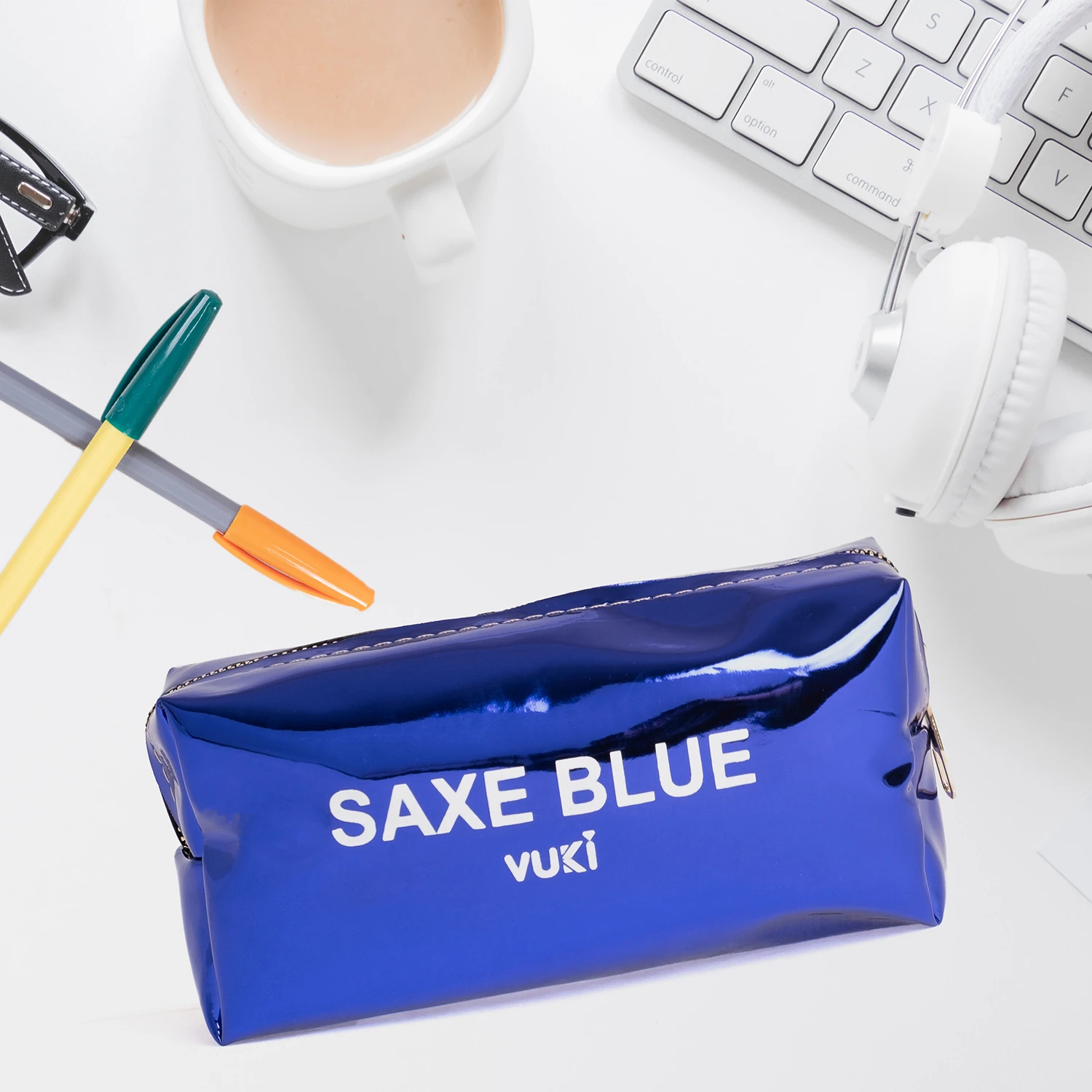 VUKİ - AYNALI RENKLİ ŞEFFAF FR. K. KUTU (SAXE BLUE