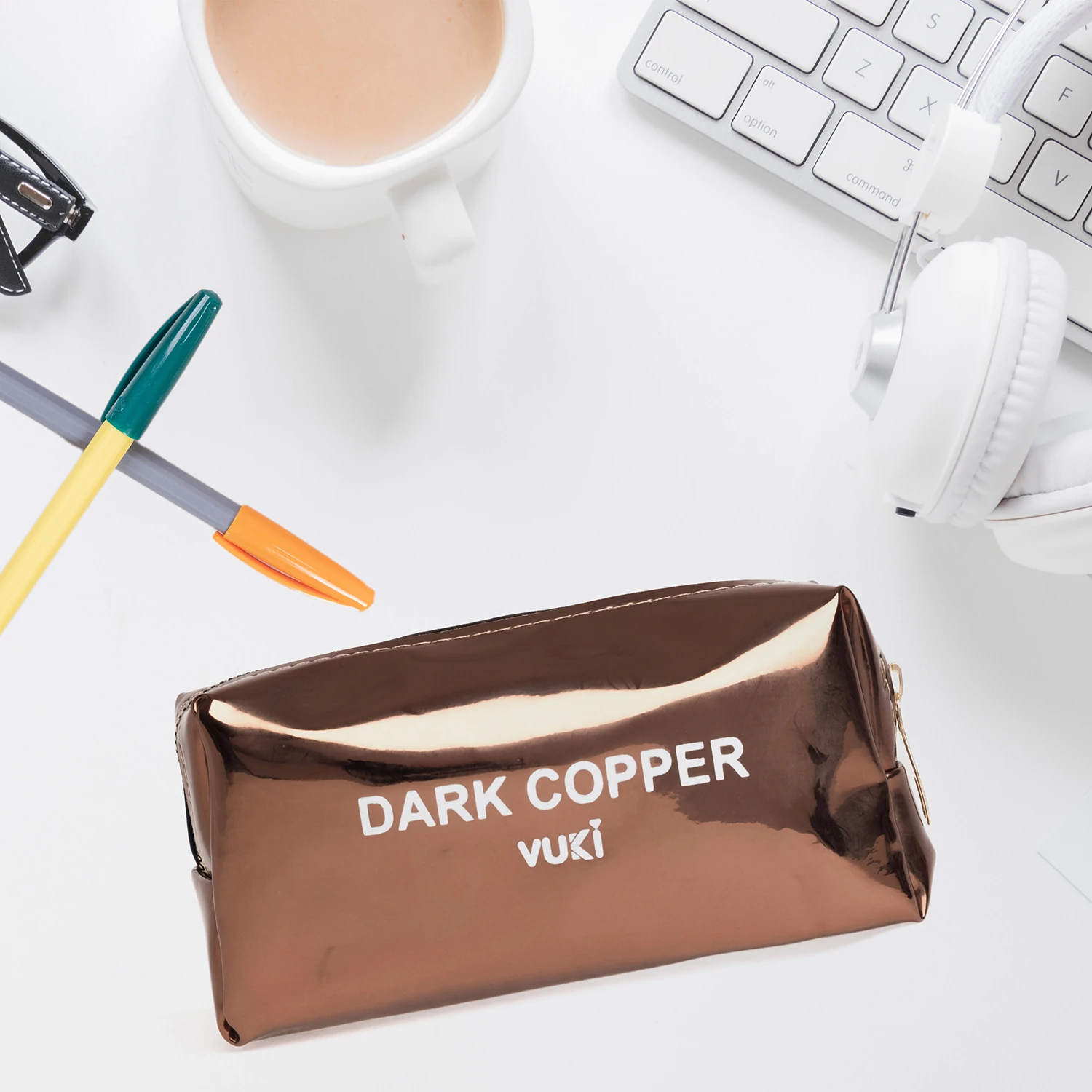 VUKİ - AYNALI RENKLİ ŞEFFAF FR. K. KUTU (DARK COPP