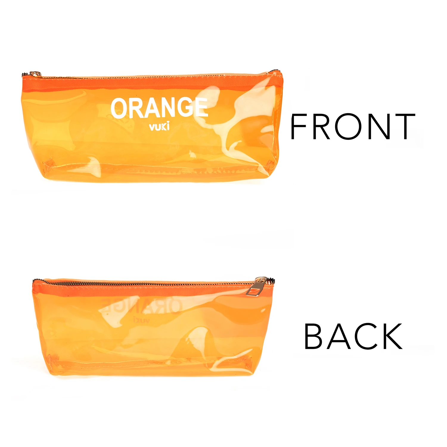 VUKİ - ÜÇGEN RENKLİ ŞEFFAF FERM. K. KUTU (TURUNCU)