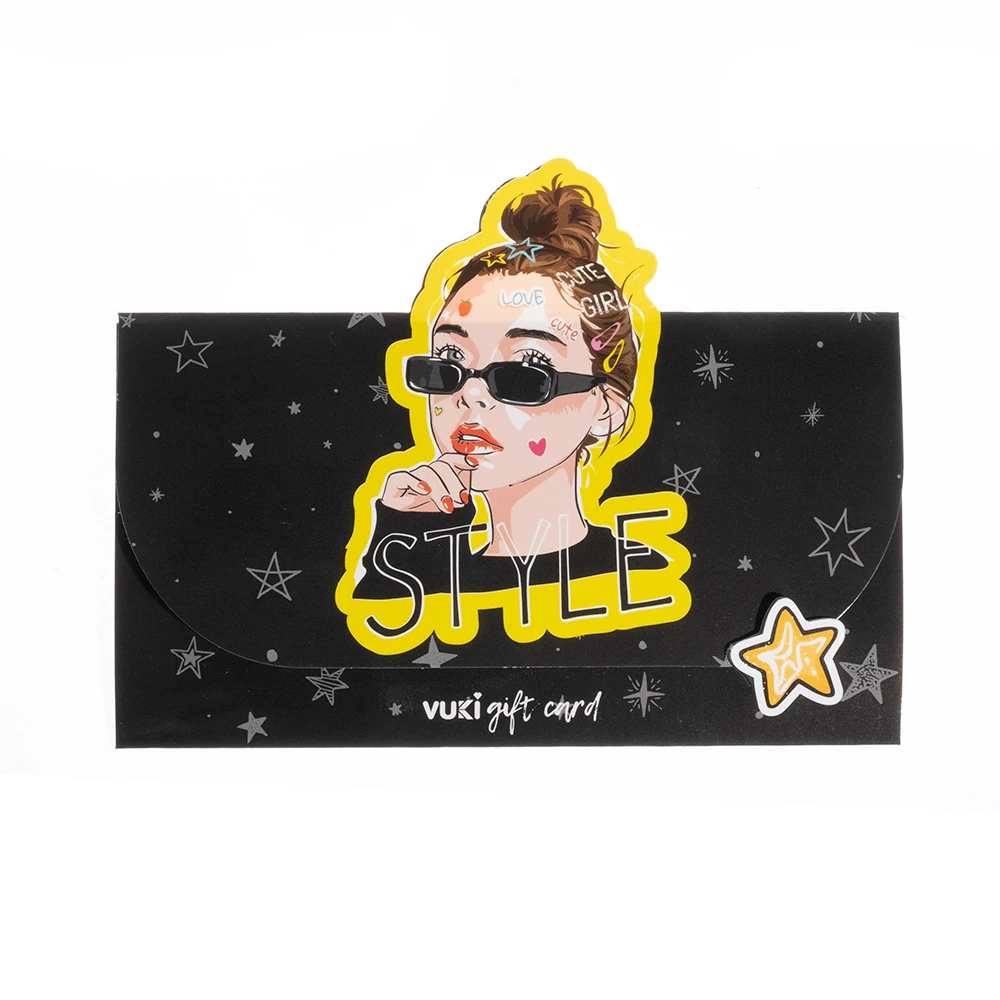 VUKİ - ŞEKİLLİ HEDİYE KARTI (GIRL POWER)-6/S