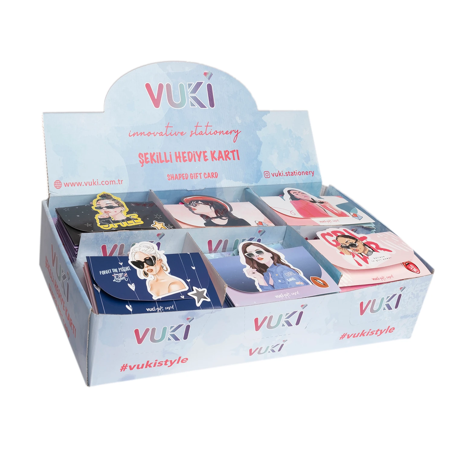 VUKİ - ŞEKİLLİ HEDİYE KARTI (GIRL POWER)-6/S