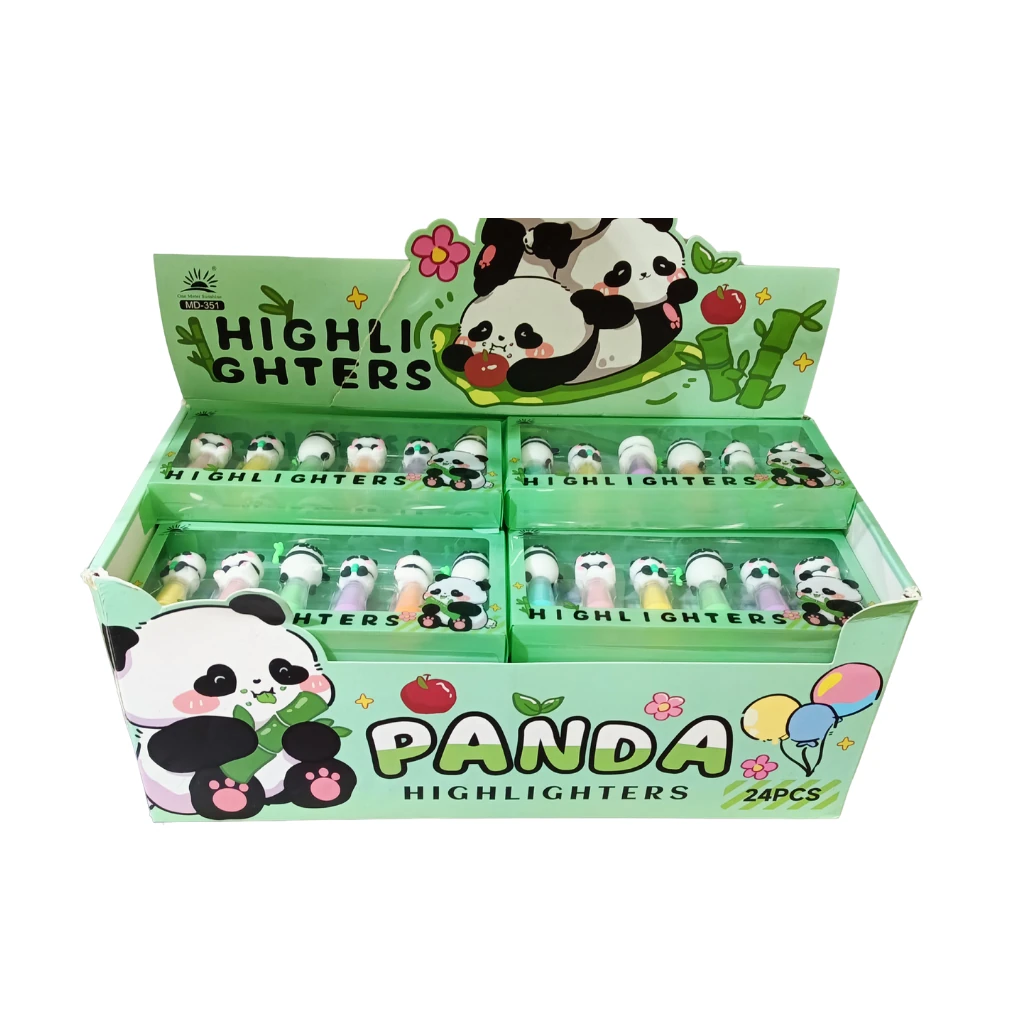 JOYZ - 6'LI FOSFORLU KALEM SETİ (PANDA)-1/S